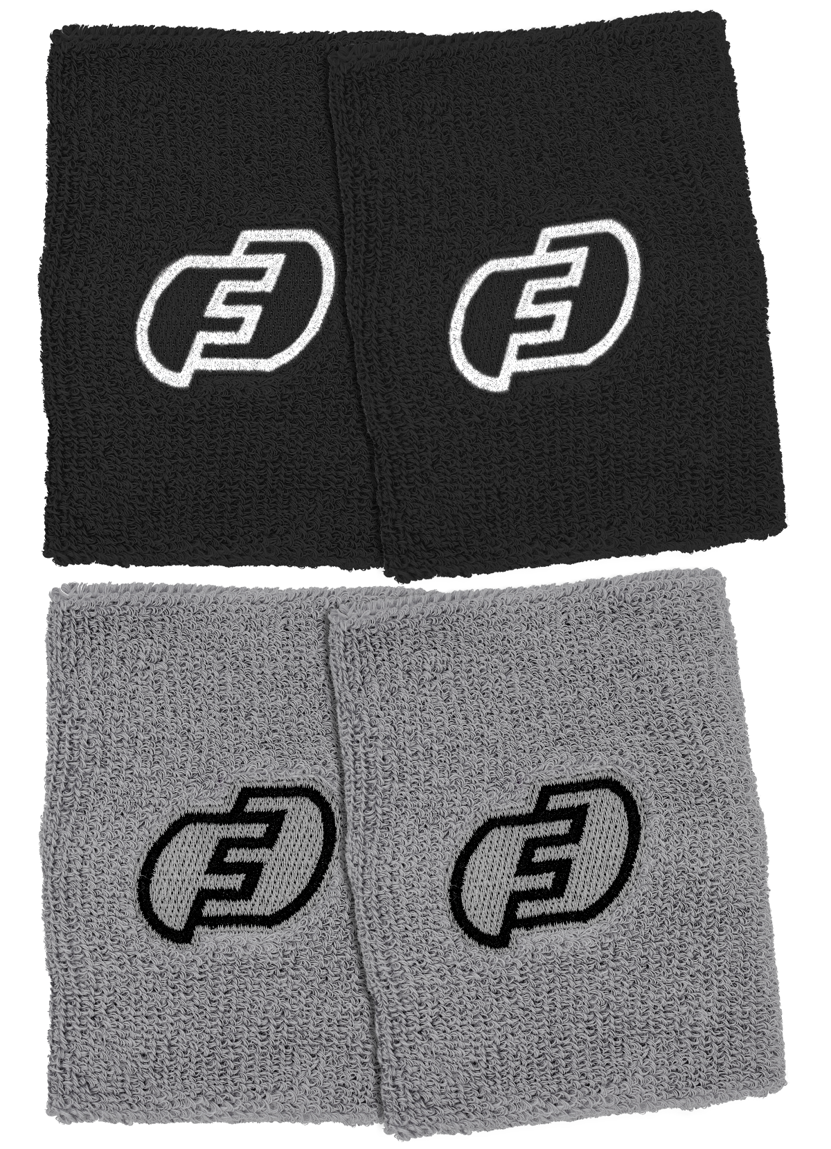 FORCE3 Wristband Double Pack - 2-Piece Non-Slip Sports Wristbands for Basketball, Tennis & Workout - Sweat Absorbent & Comfortable Gym Accessories
