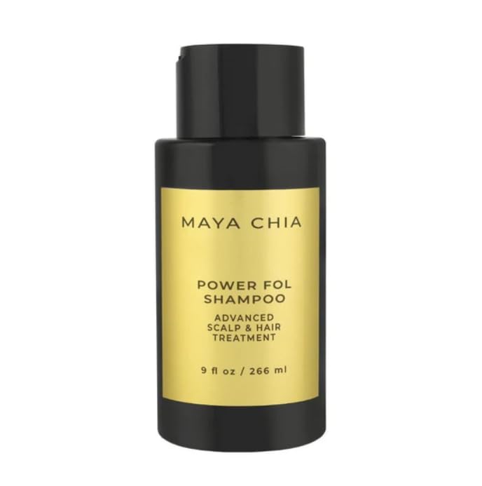 Maya Chia Power Fol Shampoo for Hair Growth - Natural & Organic Volumizing Shampoo with Follicle Stimulating Ingredients - Perfect for Thinning Hair & Scalp Care - Use Daily for Fuller, Healthier Hair at Home or Salon