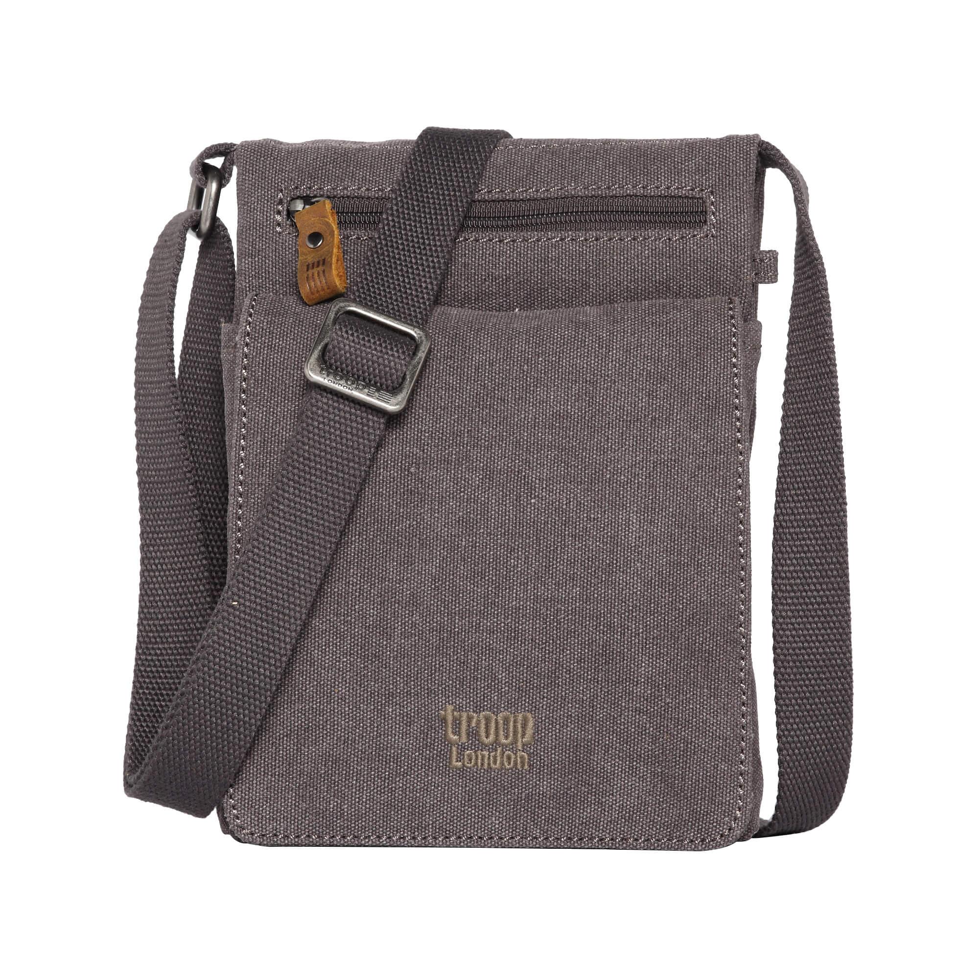 TRP0243 Troop London Classic Canvas Crossbody Bag for Men & Women - Stylish & Durable Everyday Shoulder Bag for Work, Travel & Casual Outings
