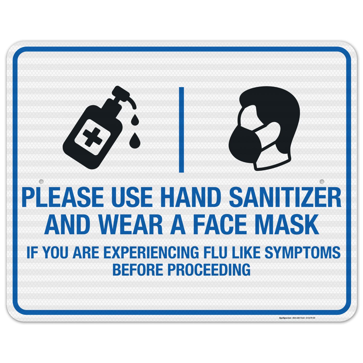3M EGP Reflective Face Masks Required Sign - 24x30 Inches, .080 Aluminum, Fade Resistant - Made in USA - Ideal for Offices, Hospitals & Public Spaces