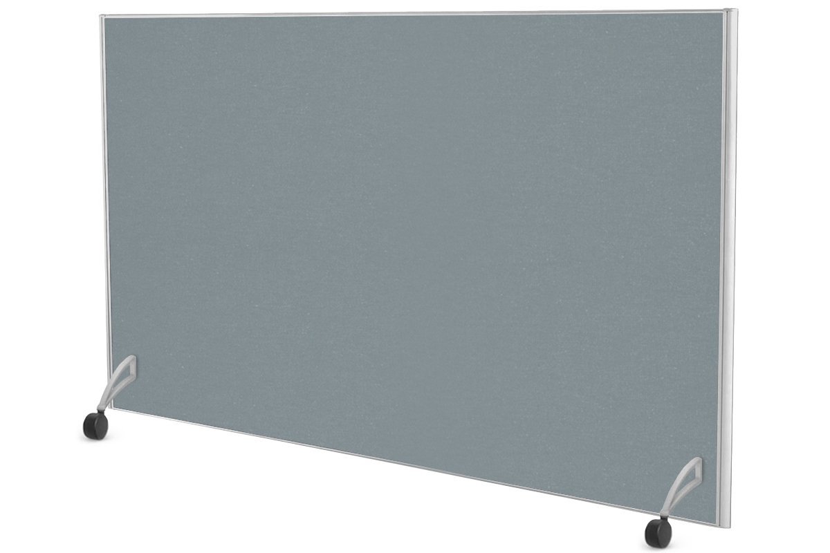 Freestanding Office Partition Screen - Fabric Panel with White Frame [1200H x 1800W] - Room Divider for Privacy in Workspaces, Offices & Home Offices