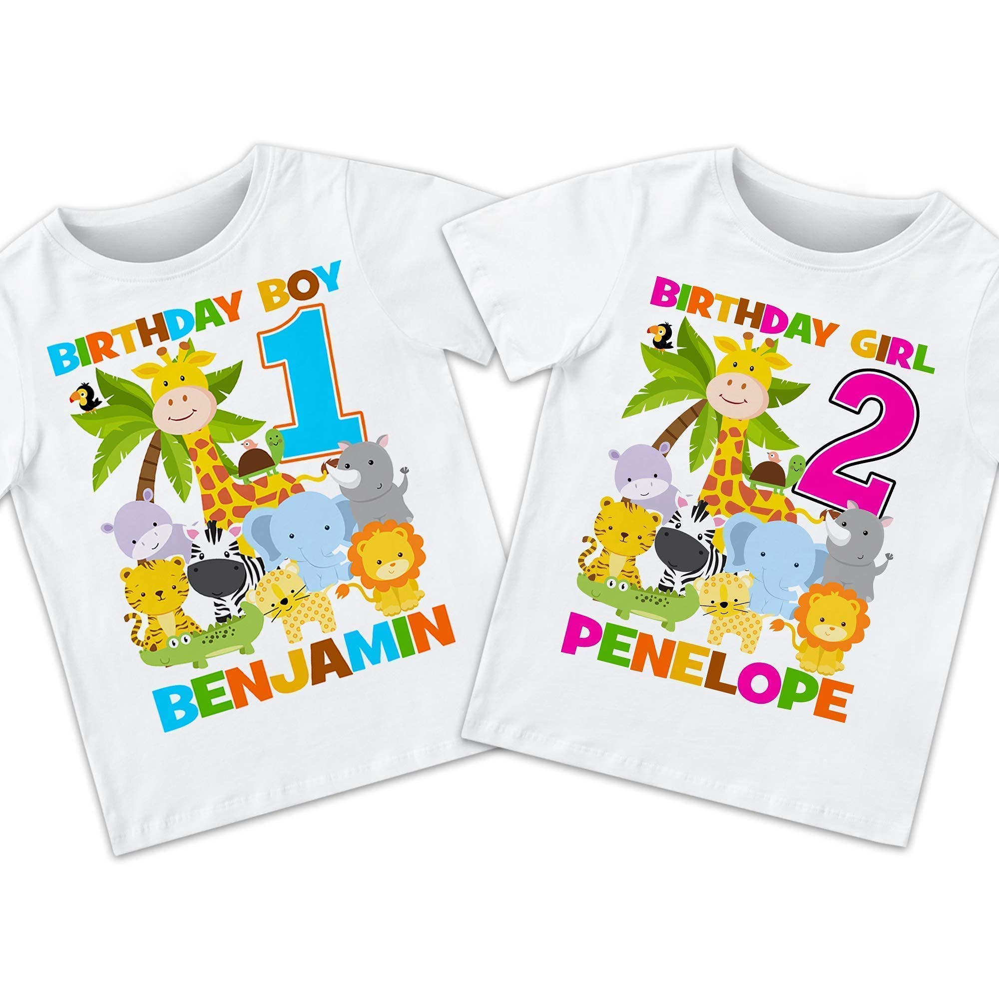 Jungle Safari Birthday T-Shirt for Family - Zoo Themed Matching Shirts for Kids & Adults - Perfect for Jungle Parties, Zoo Adventures & Birthday Celebrations