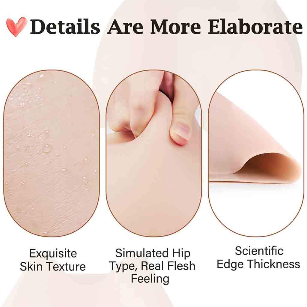 Women's Silicone Padded Butt Lifting Shapewear - Push Up Hip Enhancer Panties for Curvy Body Contouring | Comfortable Seamless Underwear for Daily Wear & Special Occasions | Ivory White, Medium