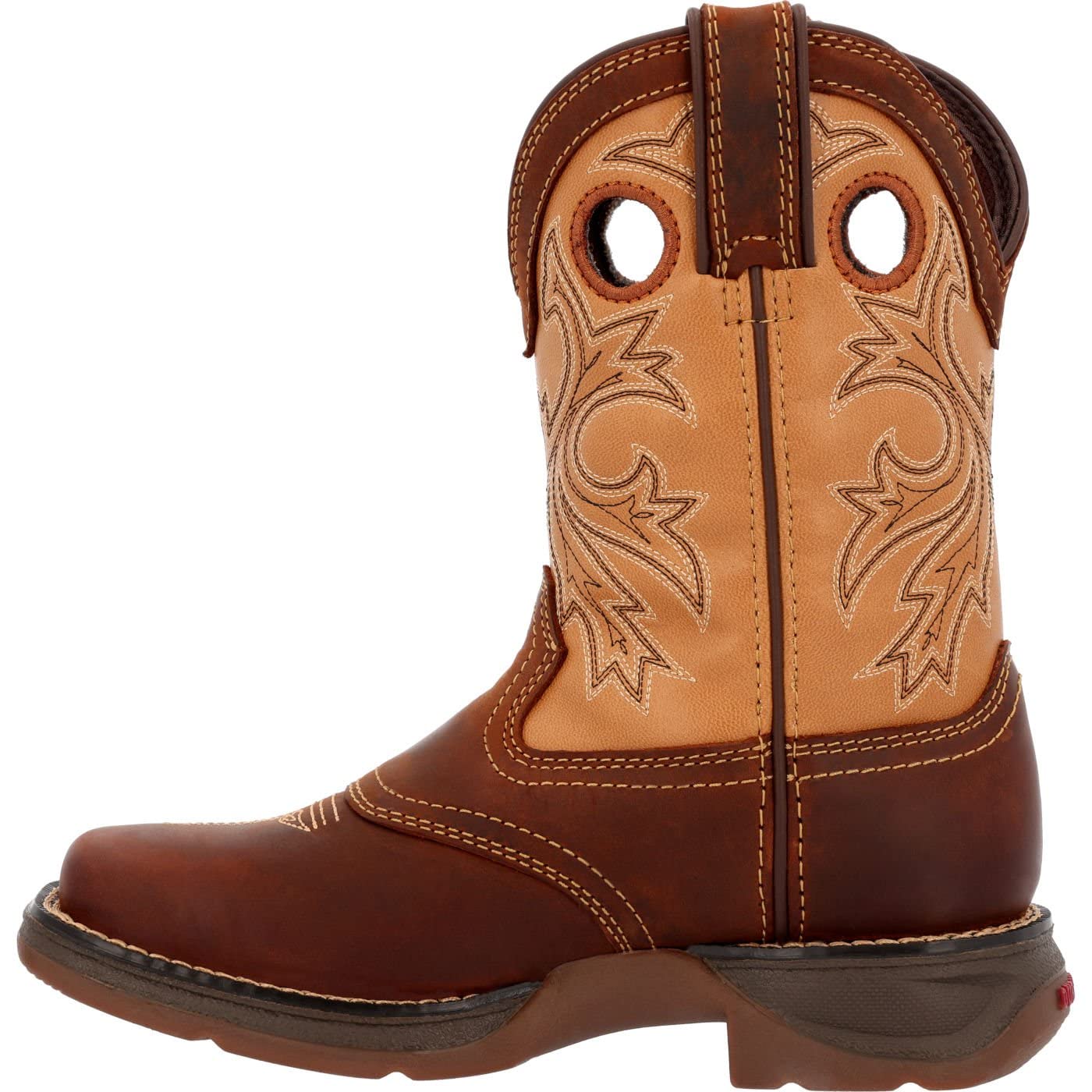 DURANGO Boys DBT0240Y Western Boots - Brown & Tan Cowboy Boots for Kids Size 6.5 Big Kid - Perfect for Rodeo, Horseback Riding & Outdoor Adventures
