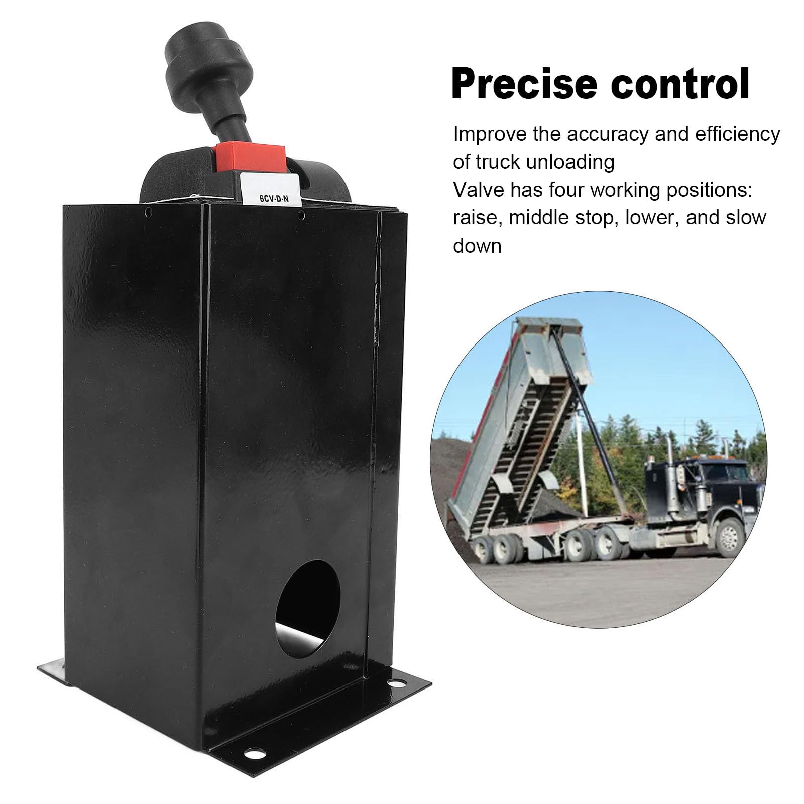 Heavy Duty Dump Truck PTO Control Valve - 6 Ports 4 Position Proportional Hydraulic Valve with PTO Switch for Smooth Tipper Operation - Perfect for Dump Trucks, Trailers & Construction Equipment