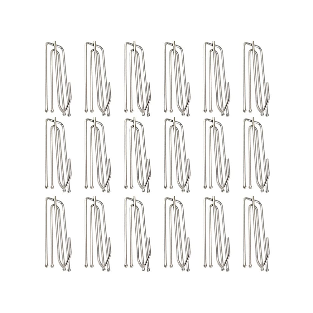 50pcs Heavy Duty Stainless Steel Curtain Claw Hooks - Durable for Home & Office Use