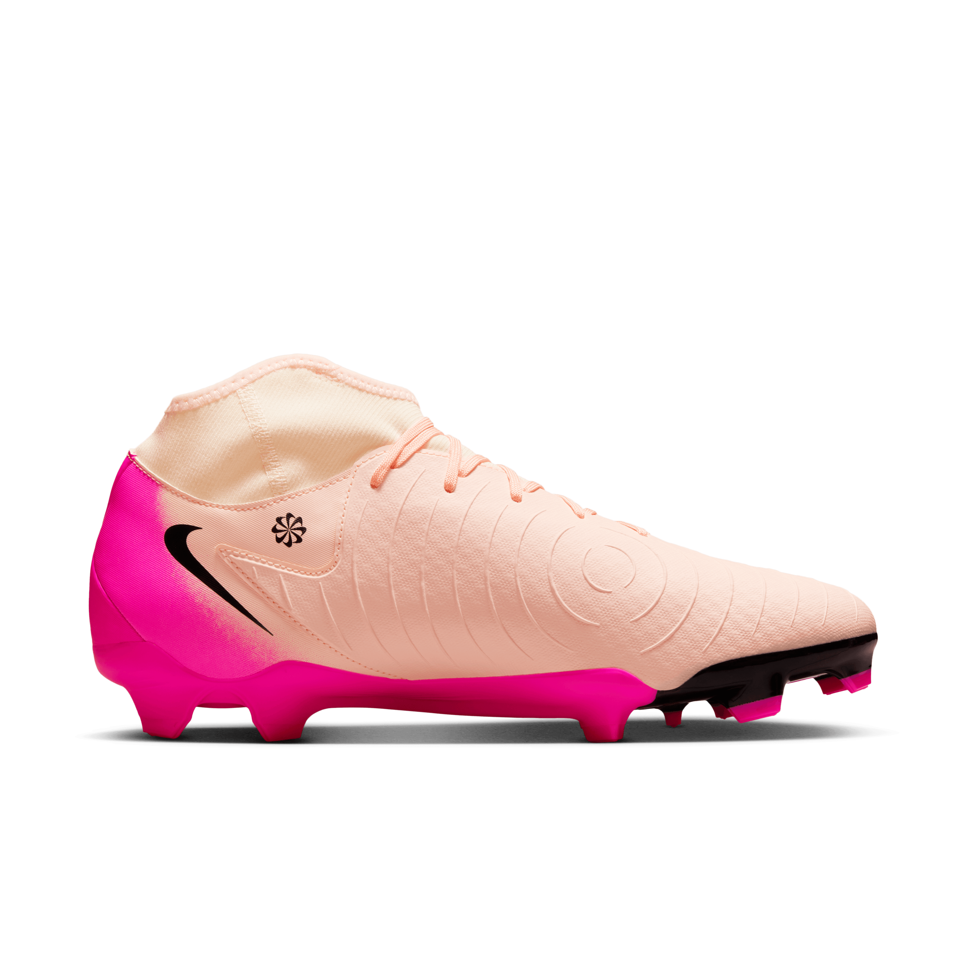 Nike Phantom Luna 2 Academy FG/MG Soccer Cleats for Women & Men - Crimson Tint/Black/Pink Blast - Firm Ground & Multi-Ground Football Boots - Perfect for Training, Matches & Outdoor Sports