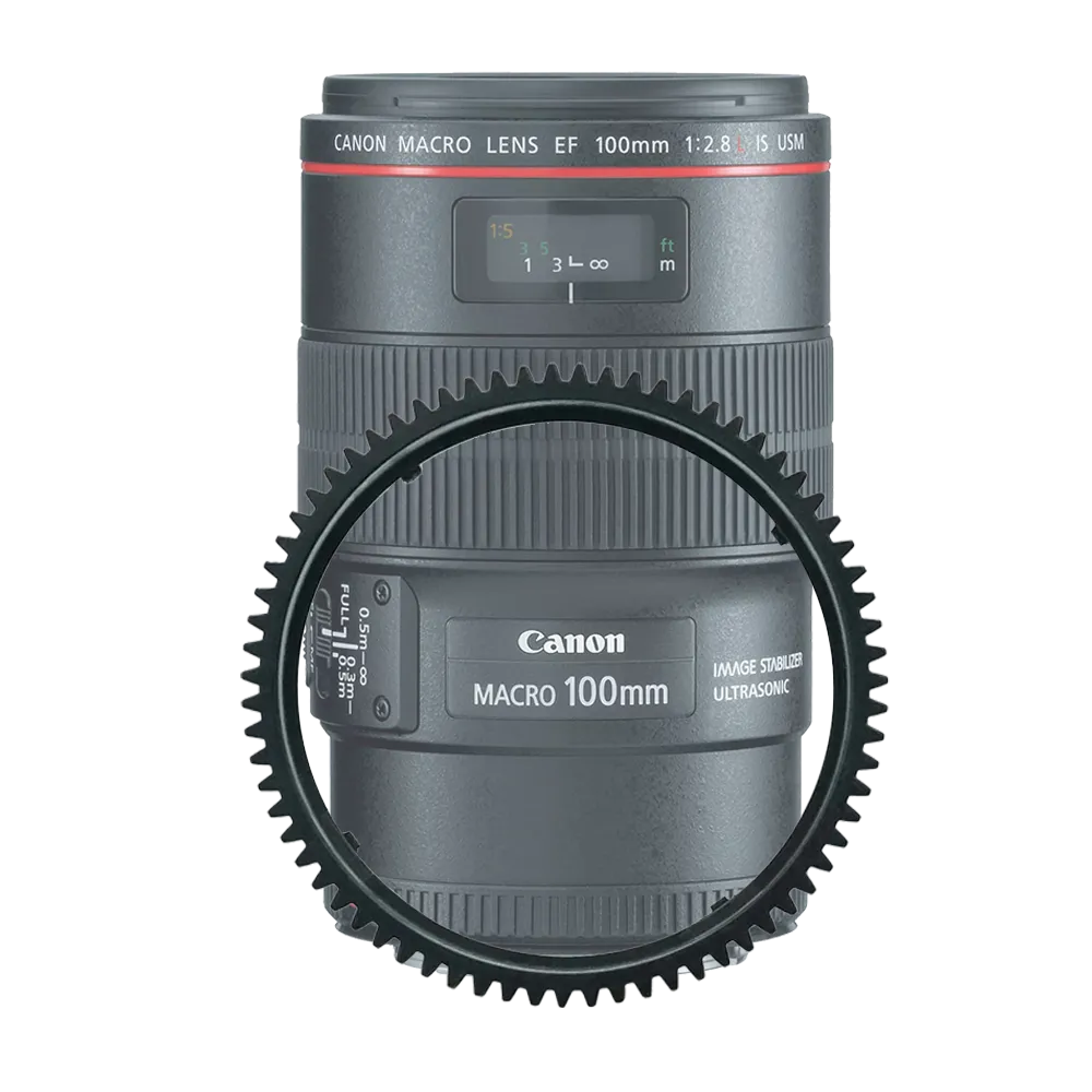 Canon EF 100mm F2.8L Macro IS USM Lens Focus Gear - Professional Macro Photography Accessory for Close-Up Shots, Product Photography & Videography