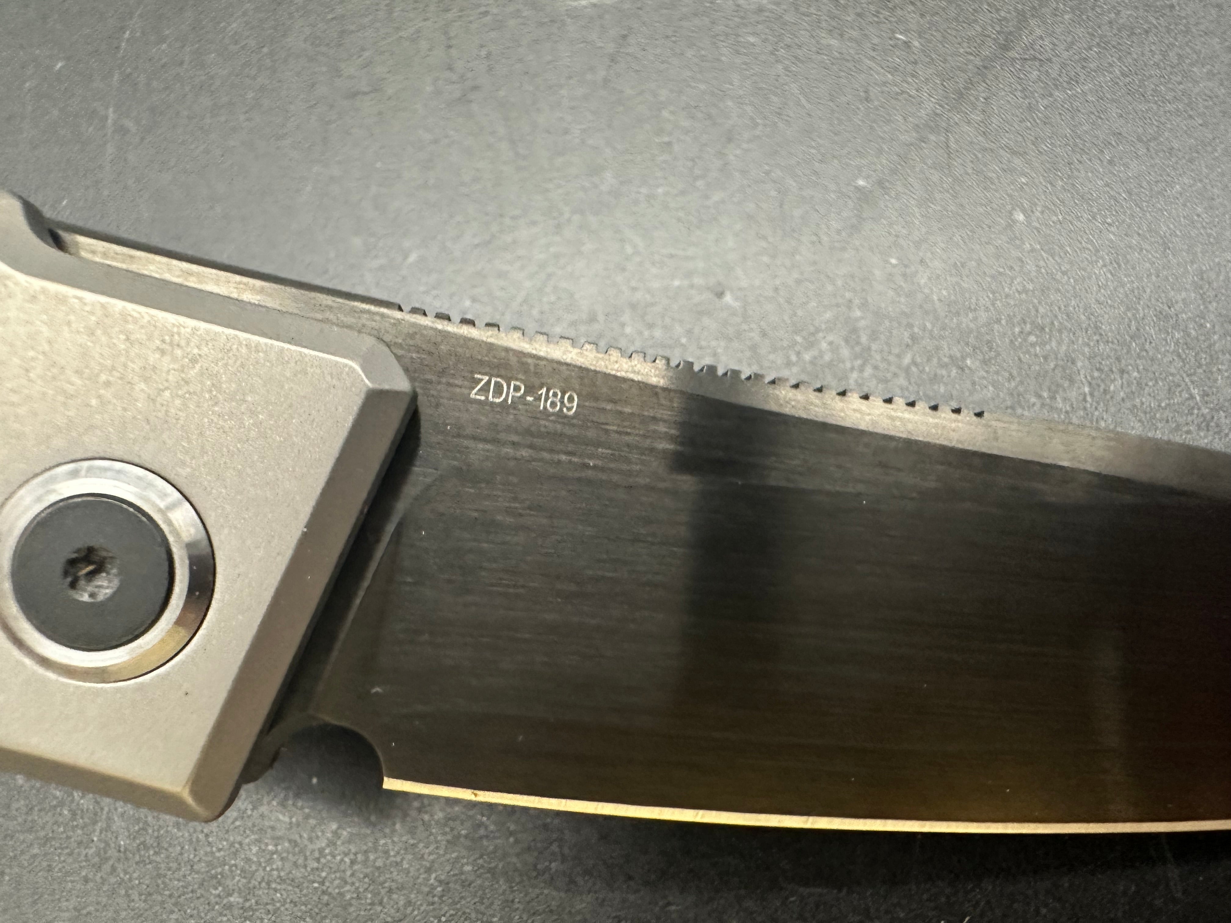 Premium KATSU KS T1 Folding Knife - Zirconium & Titanium Alloy Handle with Timascus Overlay, DLC Coated ZDP-189 Super Steel Blade - EDC, Outdoor, Camping & Survival Tool