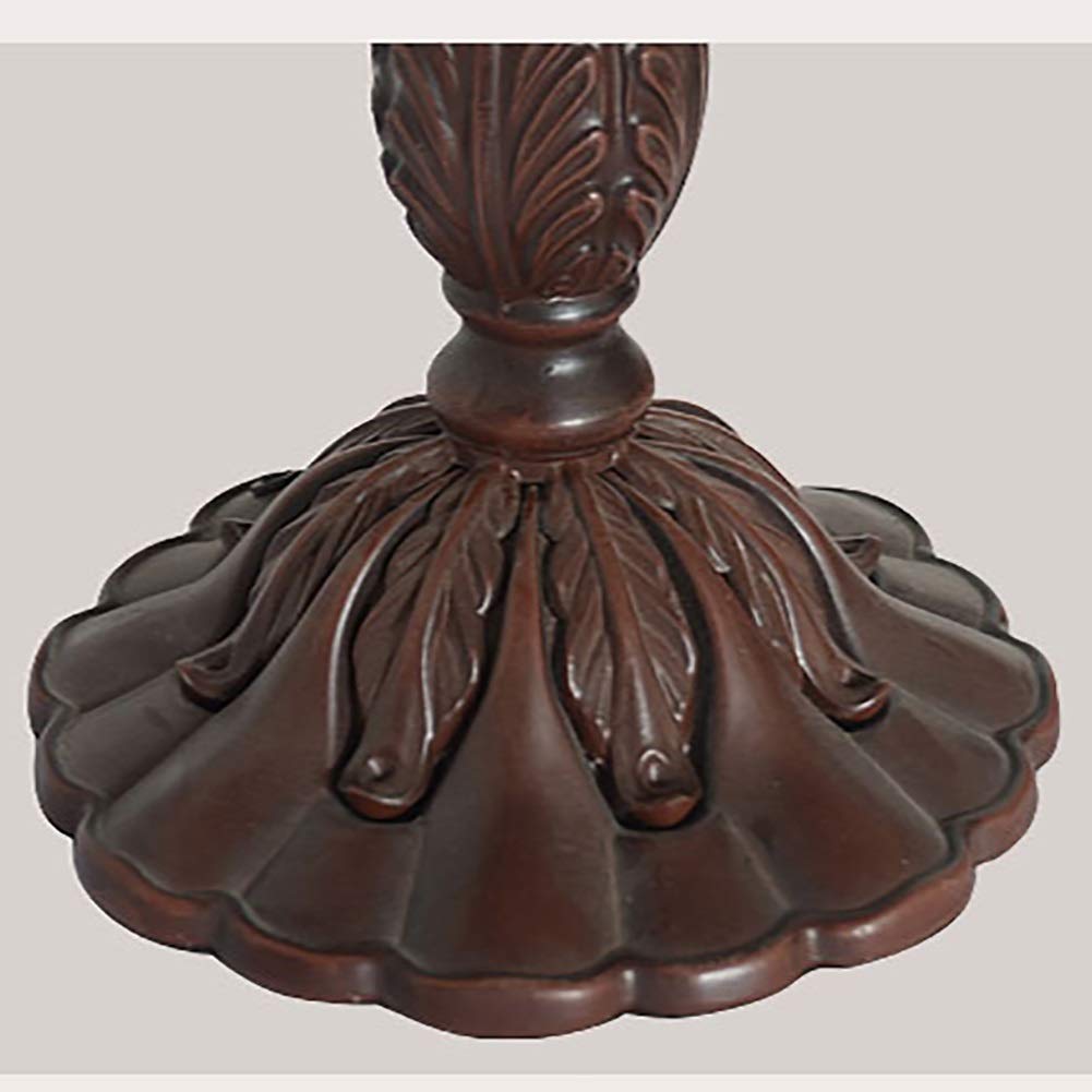 Tiffany Style Stained Glass Table Lamp - 13/17 Inch Umbrella Design for Living Room, Bedroom & Coffee Bar - Romantic Bedside Lighting, Reading Lamp & Handcrafted Art Gift for Home Decor