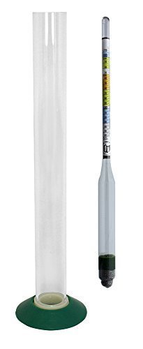 STARLABS Triple Scale Hydrometer & Test Jar Combo Kit - Alcohol, Wine, Beer, and Sugar Content Tester for Home Brewing, Distilling, and Winemaking
