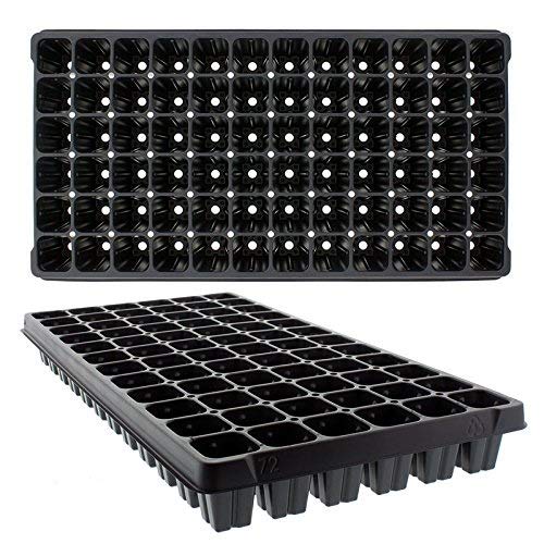 72-Cell Plug Flats - Pack of 10 Trays for Seed Starting & Plant Propagation - Perfect for Greenhouses, Nurseries, and Home Gardening