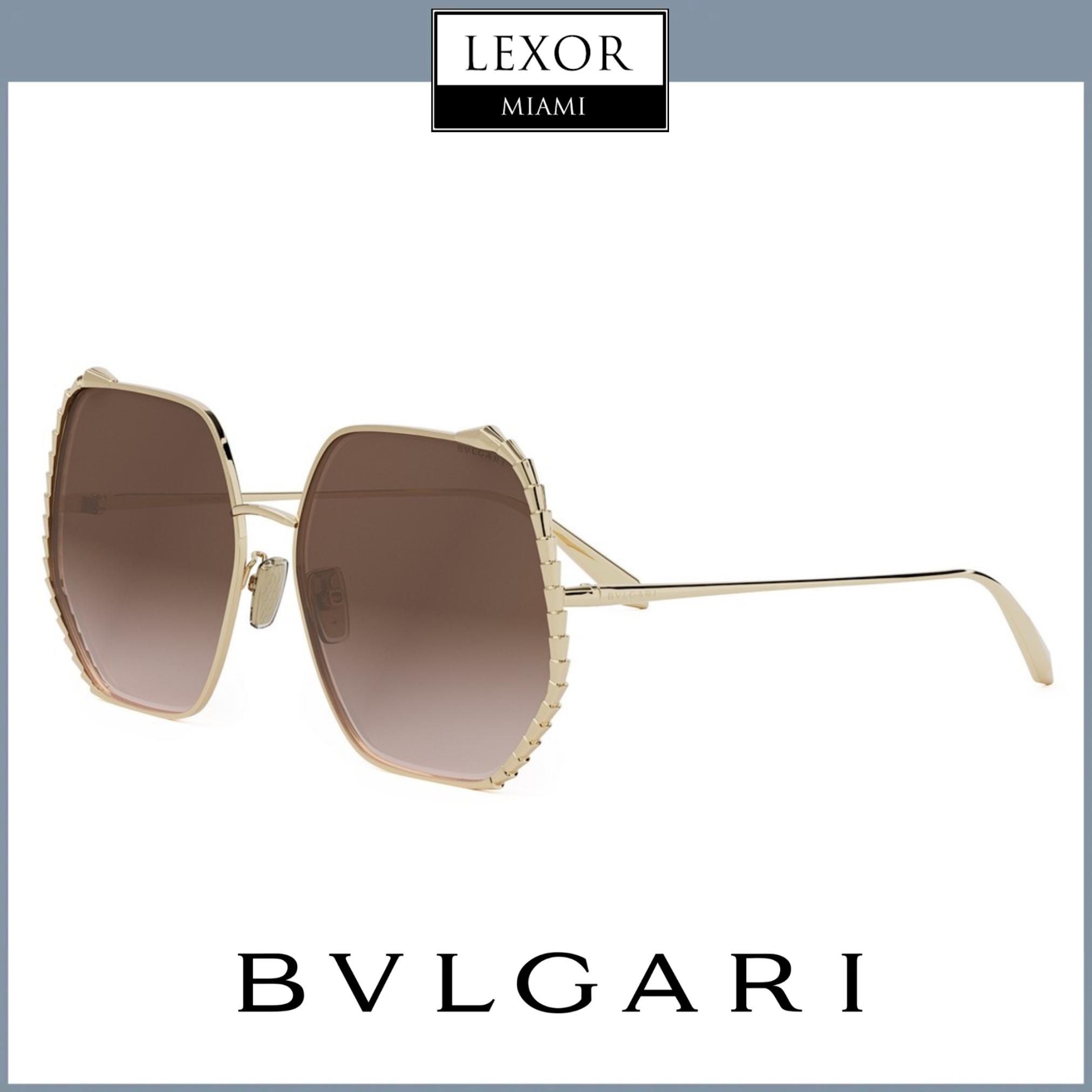 Bvlgari BV40004U 6033F Designer Sunglasses for Women - UV Protection Luxury Fashion Shades for Outdoor, Travel & Beach