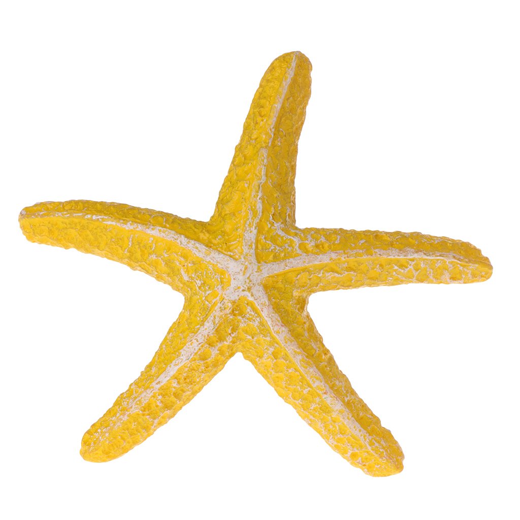 Artificial Starfish Decor for Fish Tank - Durable Resin Aquarium Ornament for Saltwater & Freshwater Tanks - Perfect for Marine Theme Aquascaping & Underwater Decorations