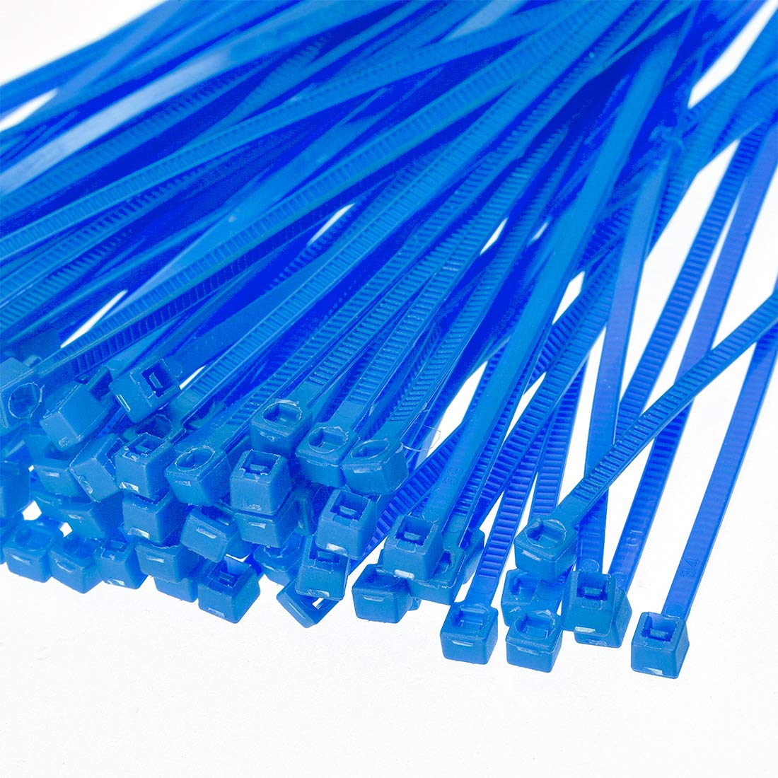 uxcell 4 Inch Nylon Self-Locking Cable Ties - 0.07 Inch Width, Blue (500pcs) - Perfect for Wire Management, Home Organization & DIY Projects