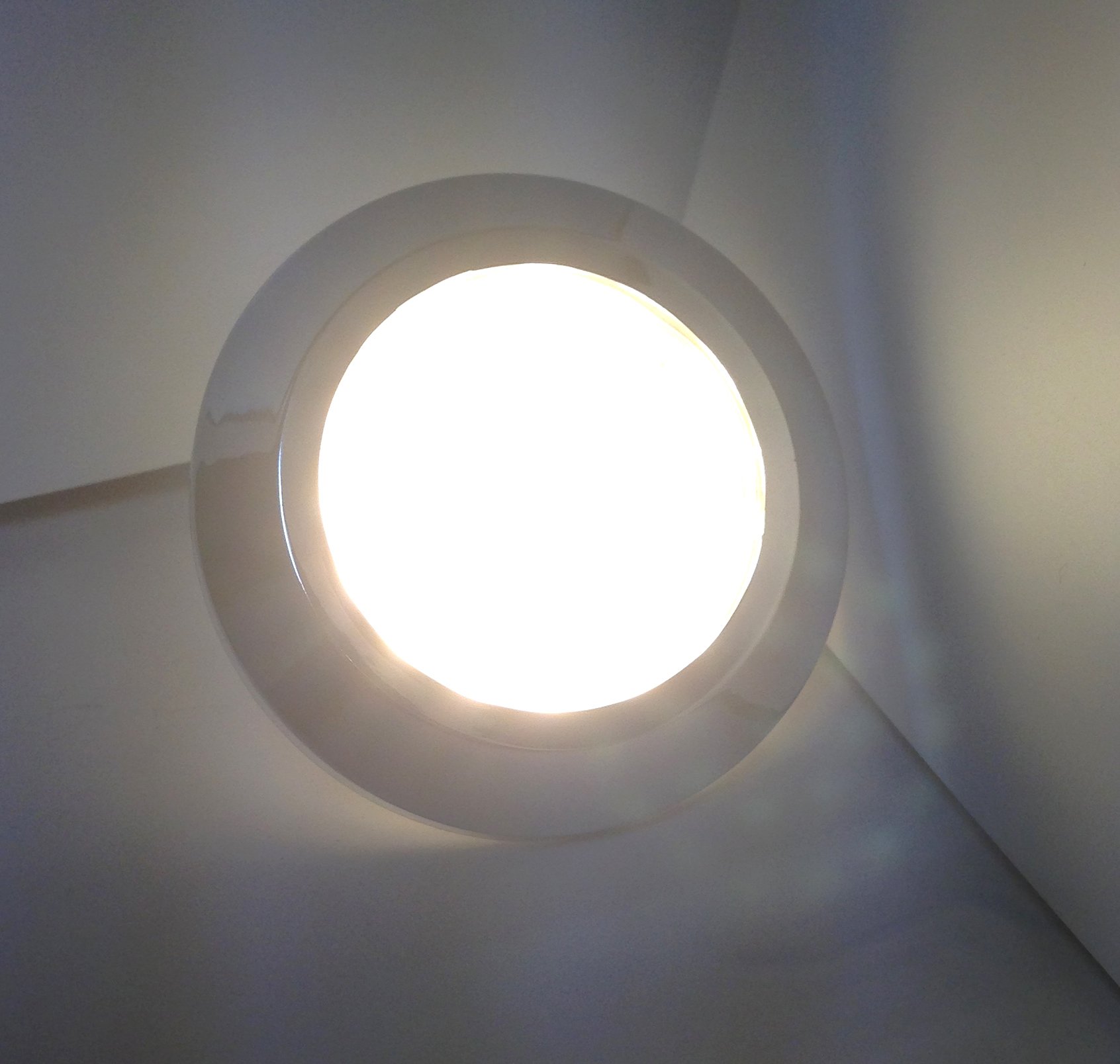 Marine Boat LED Round High Brightness Ceiling Light - IP44 Waterproof Surface Mount for Cabin, Deck & Cockpit Lighting
