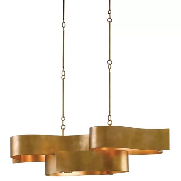 Elegant 6-Light Lotus Chandelier - Classic Floral Ceiling Light Fixture for Dining Room, Bedroom, or Living Room Decor