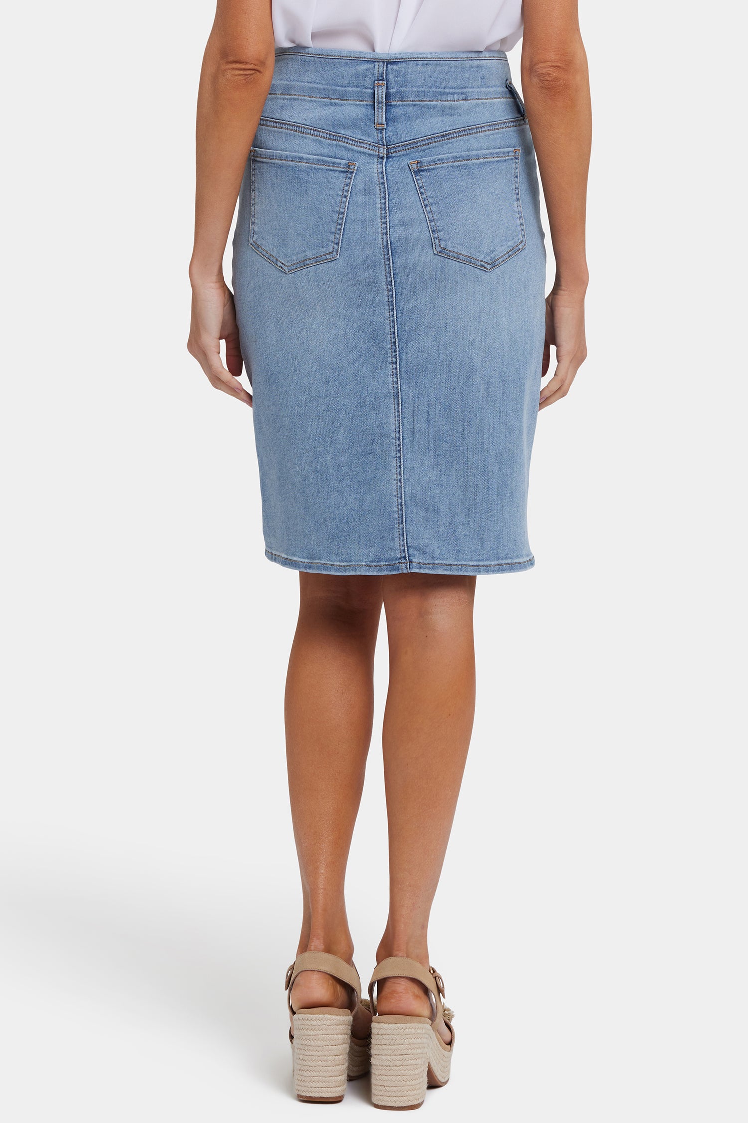 High Waist Skirt for Women - Santiago Sea Stretch A-Line Midi Skirt | Comfortable & Flattering Summer Skirt for Beach, Vacation, and Casual Wear