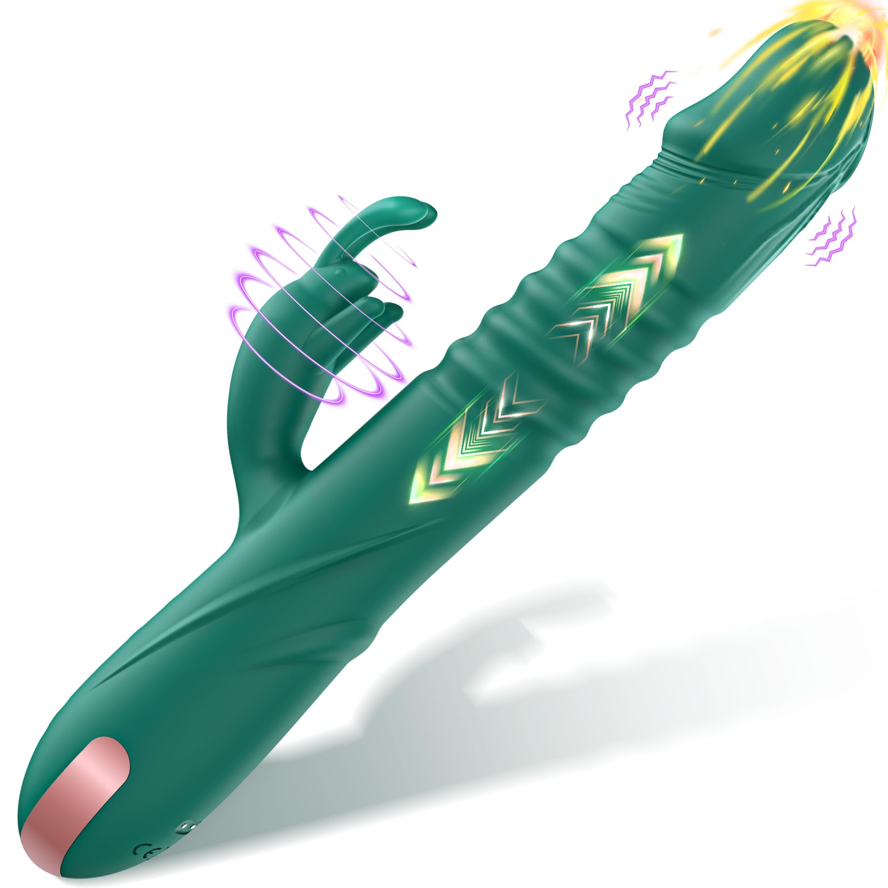 Premium Rabbit Thrusting Vibrator for Women - Dual Stimulation G-Spot & Clitoral Vibrator, Powerful Rechargeable Silicone Dildo Sex Toy for Solo Play & Couples | Enhance Intimacy & Female Pleasure in Bedroom