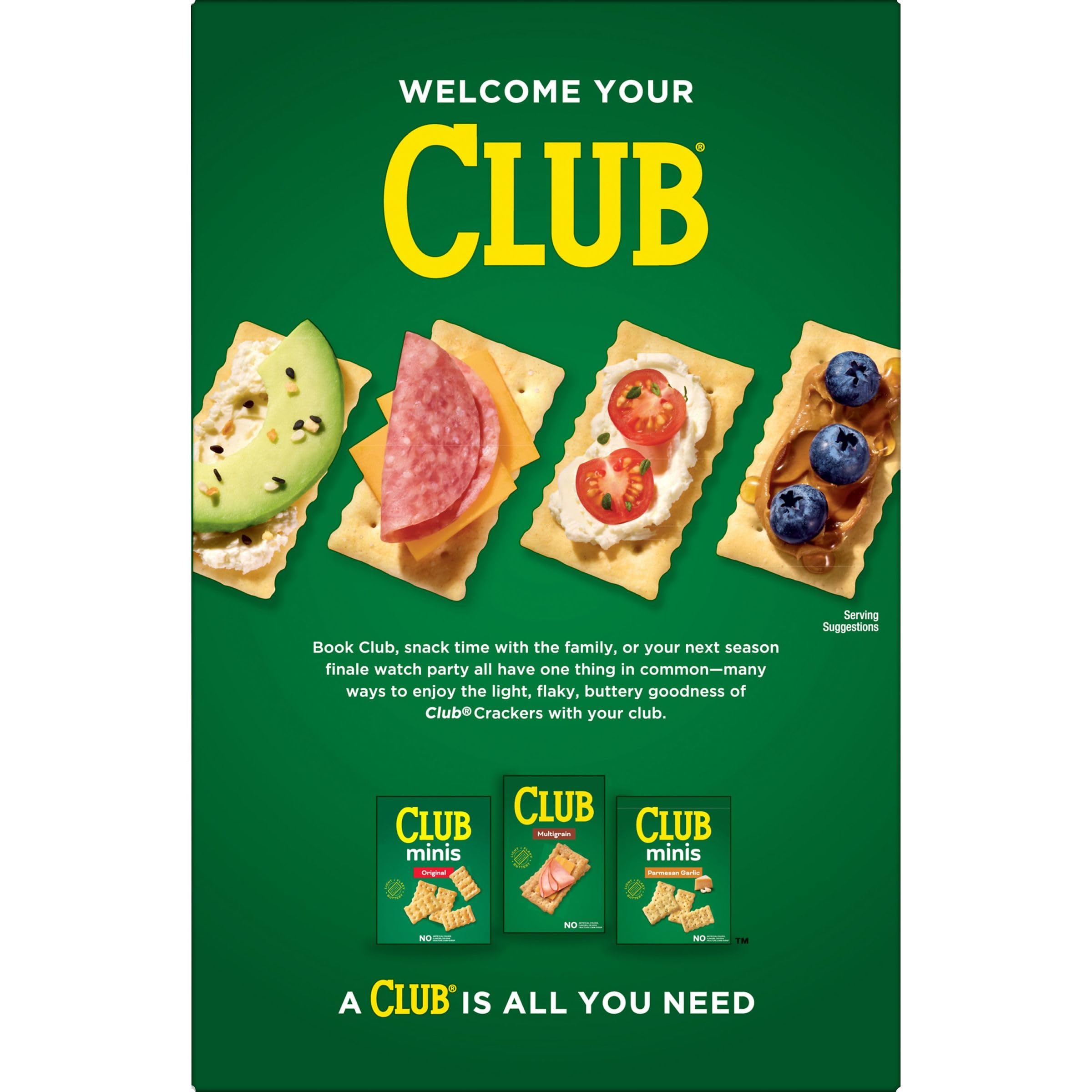 Club Snack Stacks Original Crackers - 12.5oz Box (6 Stacks) | Crunchy Lunch Snacks & On-the-Go Treats for School, Office or Road Trips