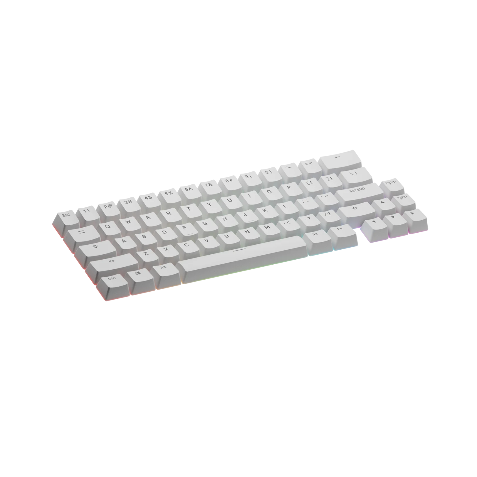 Premium White Keycaps for Mechanical Keyboards - ANSI Layout, Durable PBT Material, Cherry MX Compatible - Perfect for Gaming, Typing & Office Work
