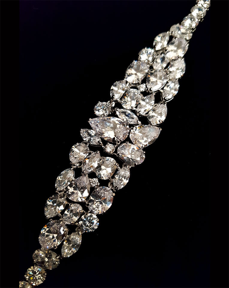 Exclusive Kezani Kelly Multi-Shaped Crystal Bridal Bracelet – New Arrival for Weddings, Prom & Special Occasions
