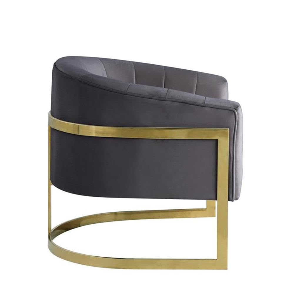 Best HX10 Accent Chair by Master Furniture - Modern Grey Upholstered Lounge Chair for Living Room, Bedroom & Office Decor