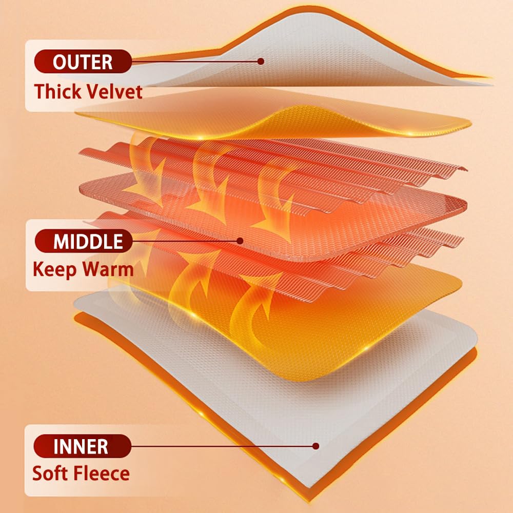 Nokolulu Queen Size Fleece Fitted Sheet - Ultra Soft Fuzzy Velvet Bottom Sheet with 18