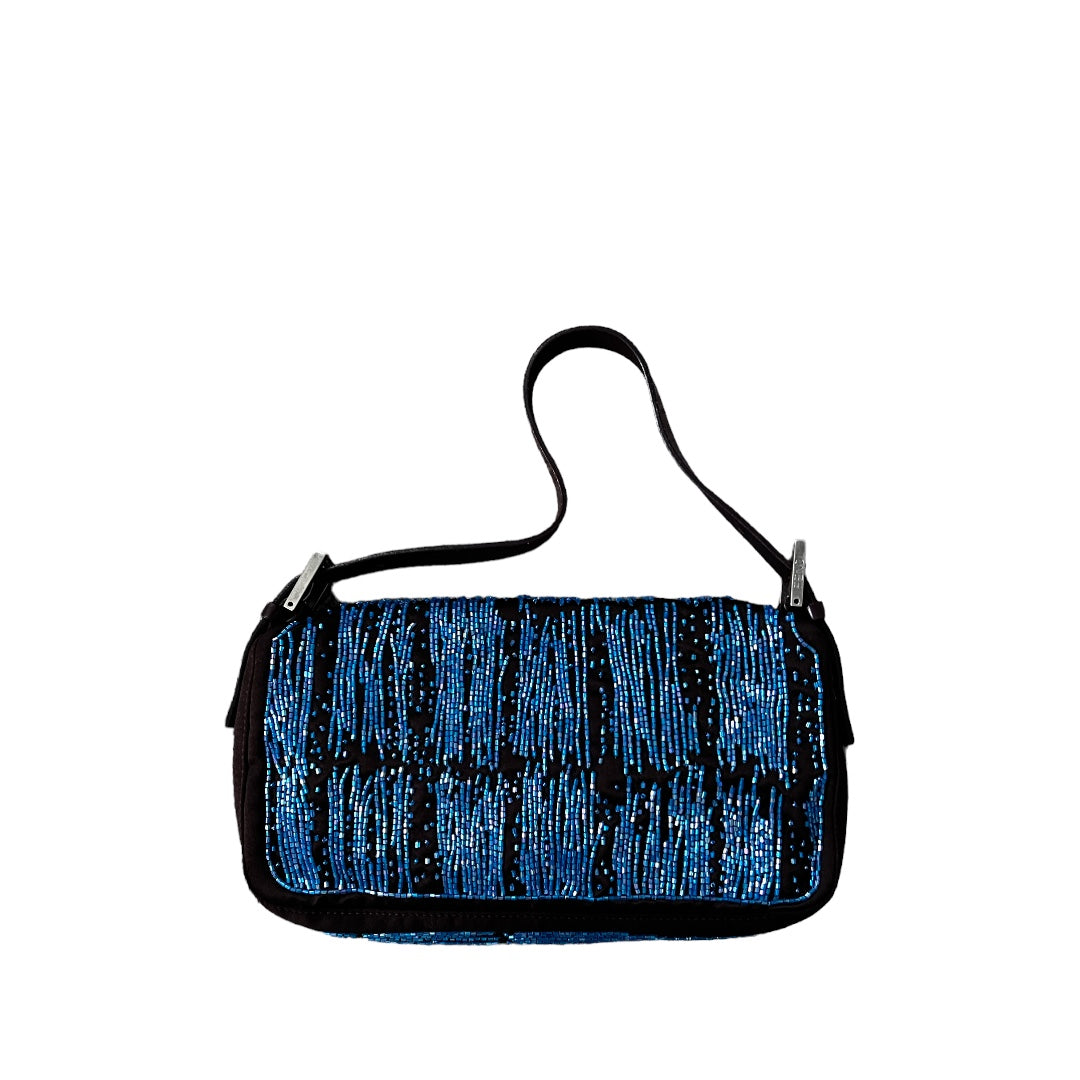 Vintage Fendi Beaded Baguette Bag - Luxury Designer Shoulder Purse for Women | Perfect for Evening Parties, Weddings & Special Occasions