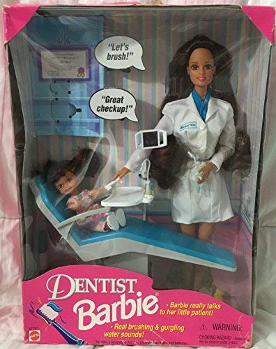 Vintage 1997 Barbie Dentist Doll with Brunette Hair & African American Baby - Perfect for Collectors, Playtime & 90s Nostalgia