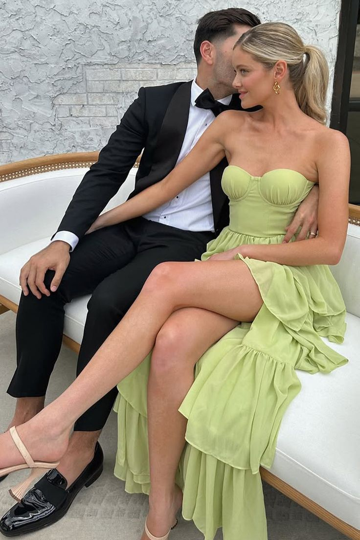 Elegant A-Line Sweetheart Neckline Green Long Party Dress with Ruffles - Wedding Guest Dress J6643 | Perfect for Evening Galas, Prom, Bridesmaid & Formal Events