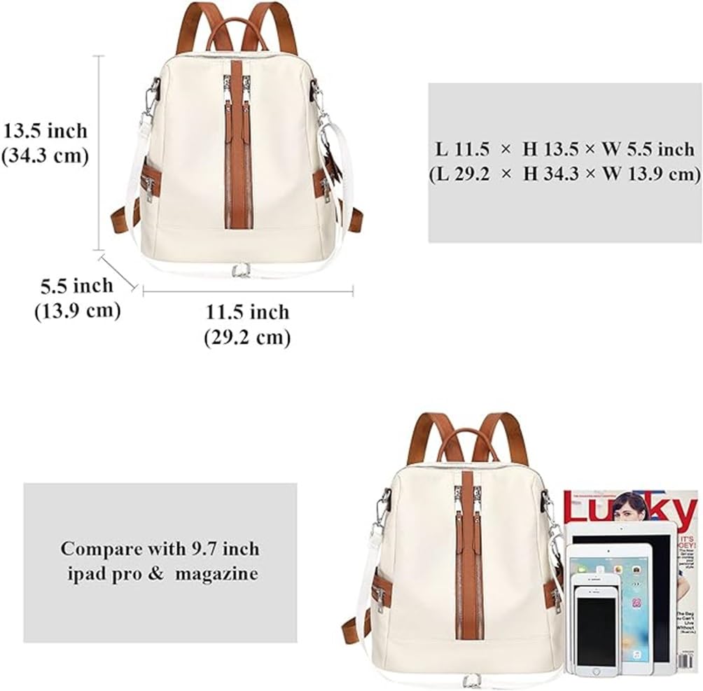 Comfabie Stylish Women's Leather Backpack - Anti-Theft Shoulder Bag & Purse for Daily Use | Christmas Gift for Her | Perfect for Work, Travel & School