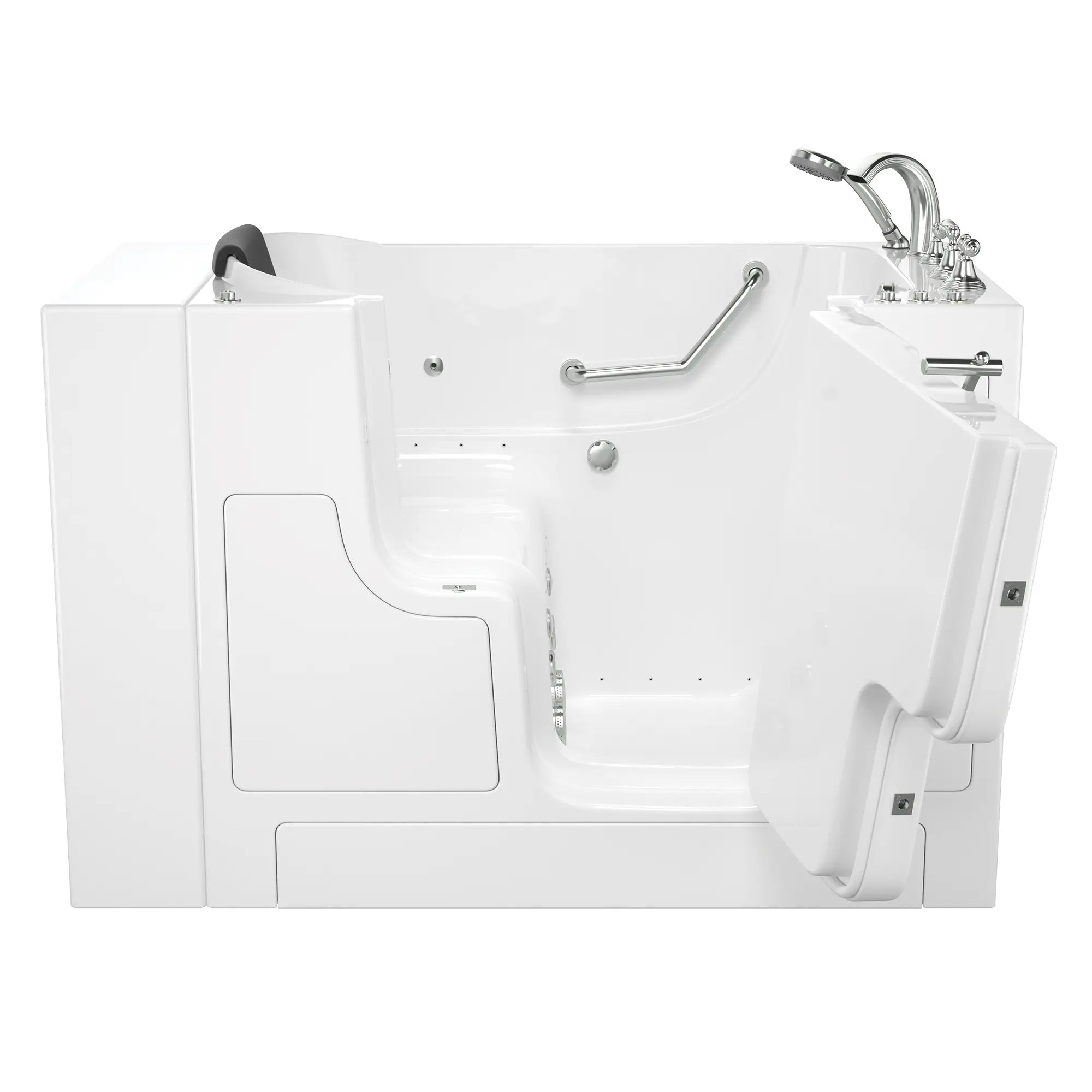 Premium 30 x 52 Inch Gelcoat Walk-In Bathtub with Air Spa & Whirlpool Systems - Right Hand Drain & Faucet - Ideal for Elderly & Mobility Support, Therapeutic Relaxation at Home