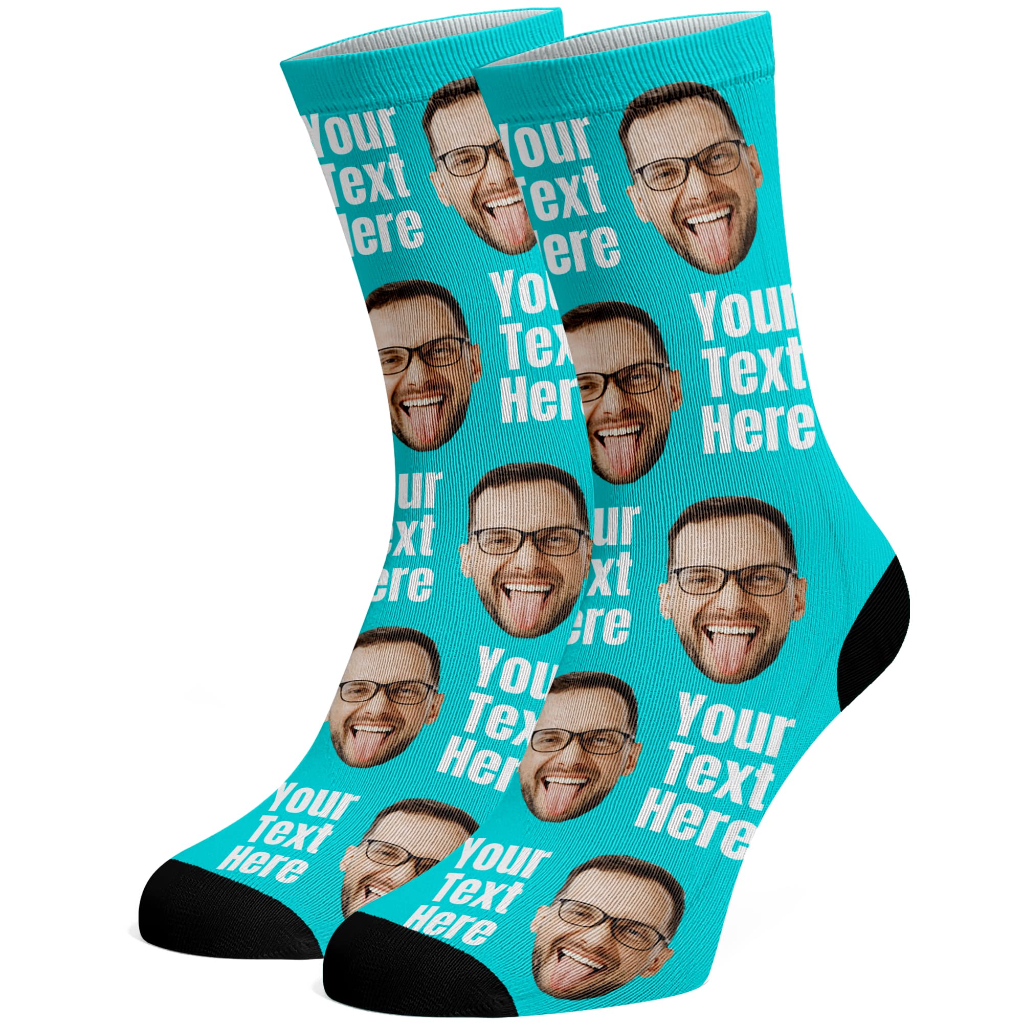 Custom Face Socks - Funny Personalized Socks with Faces for Men & Women - Unique Gifts for Cat & Dog Lovers - Perfect for Birthdays, Christmas & Couple Gifts