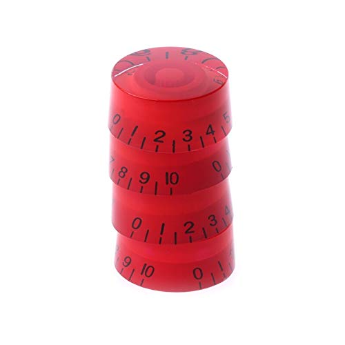 Premium 1pc Guitar Knob Button for Electric Guitar - Tone & Volume Control for LP Style Guitars (Red & Black) - KI-5U87 - Perfect for DIY Guitar Repair, Upgrades & Customization