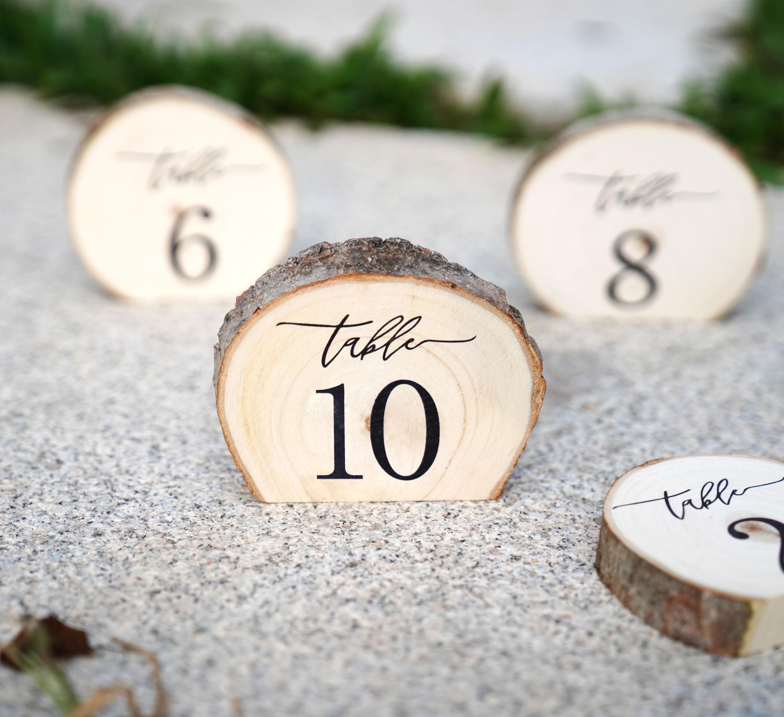 Elegant Wooden Table Numbers 1-10 for Weddings - Rustic Centerpiece Decor for Wedding Reception, Anniversary Party & Special Events - Perfect for Table Decorations & Romantic Celebrations