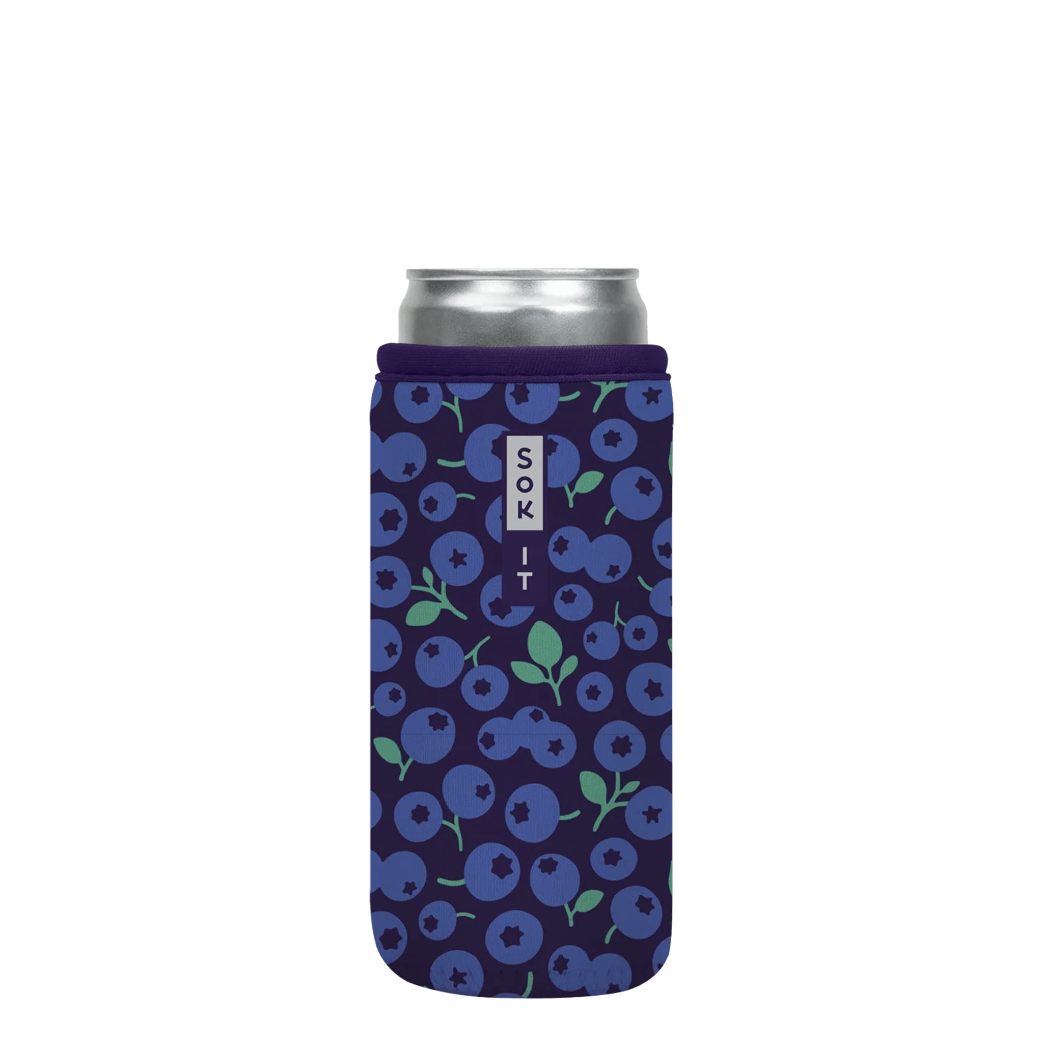 Sok It Can Sok Reusable Neoprene Insulated Sleeve for 12oz Slim Cans - Keep Soda, Beer, Pop & Seltzer Cold - Perfect for Parties, BBQs, Picnics & Outdoor Activities