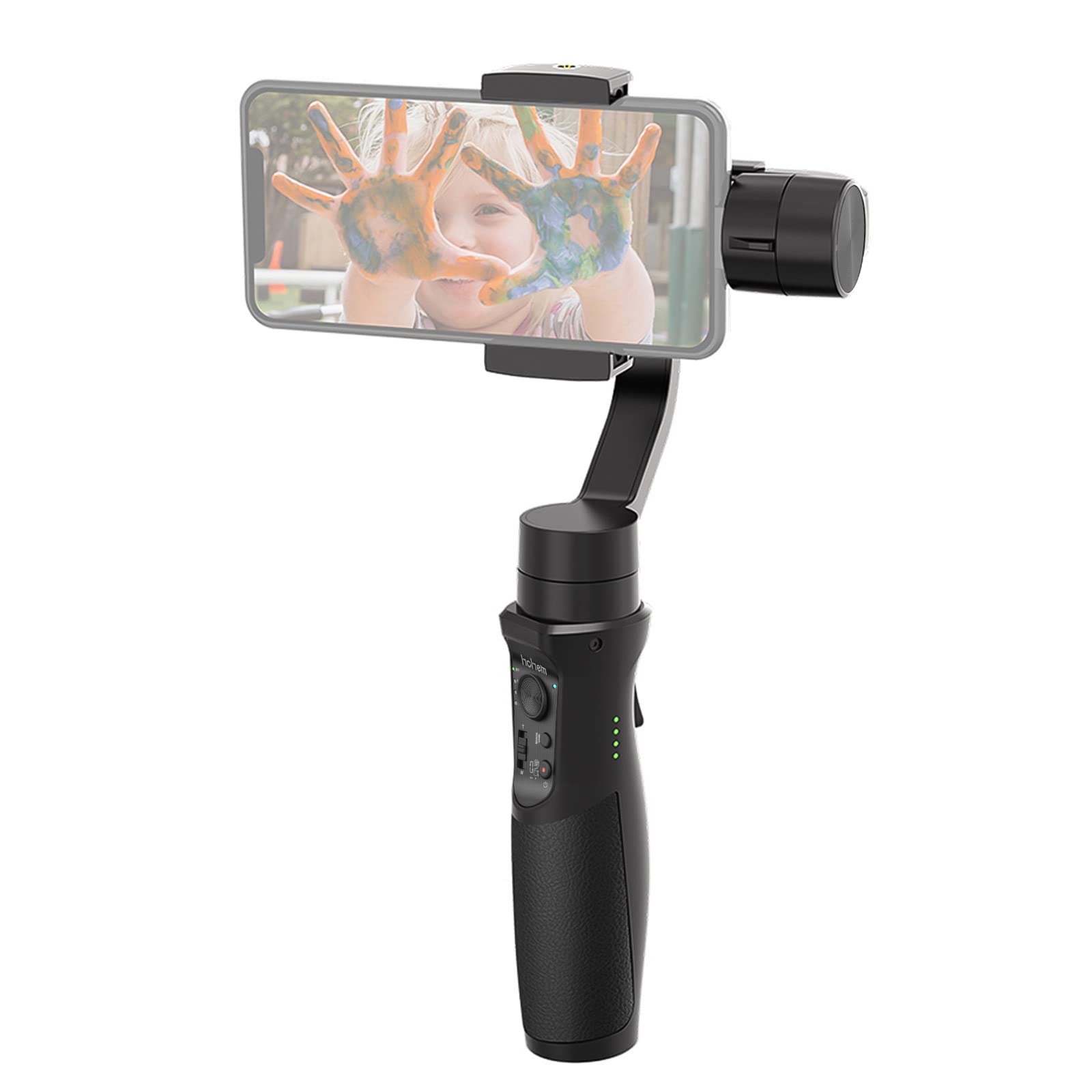 Hohem iSteady Mobile+ 3-Axis Gimbal Stabilizer for iPhone 13/12/11/X/8 - Auto Tracking, Motion Time Lapse, Panoramic Photography, 280g Payload - Perfect for Vlogging, Travel Videos & Social Media Content Creation