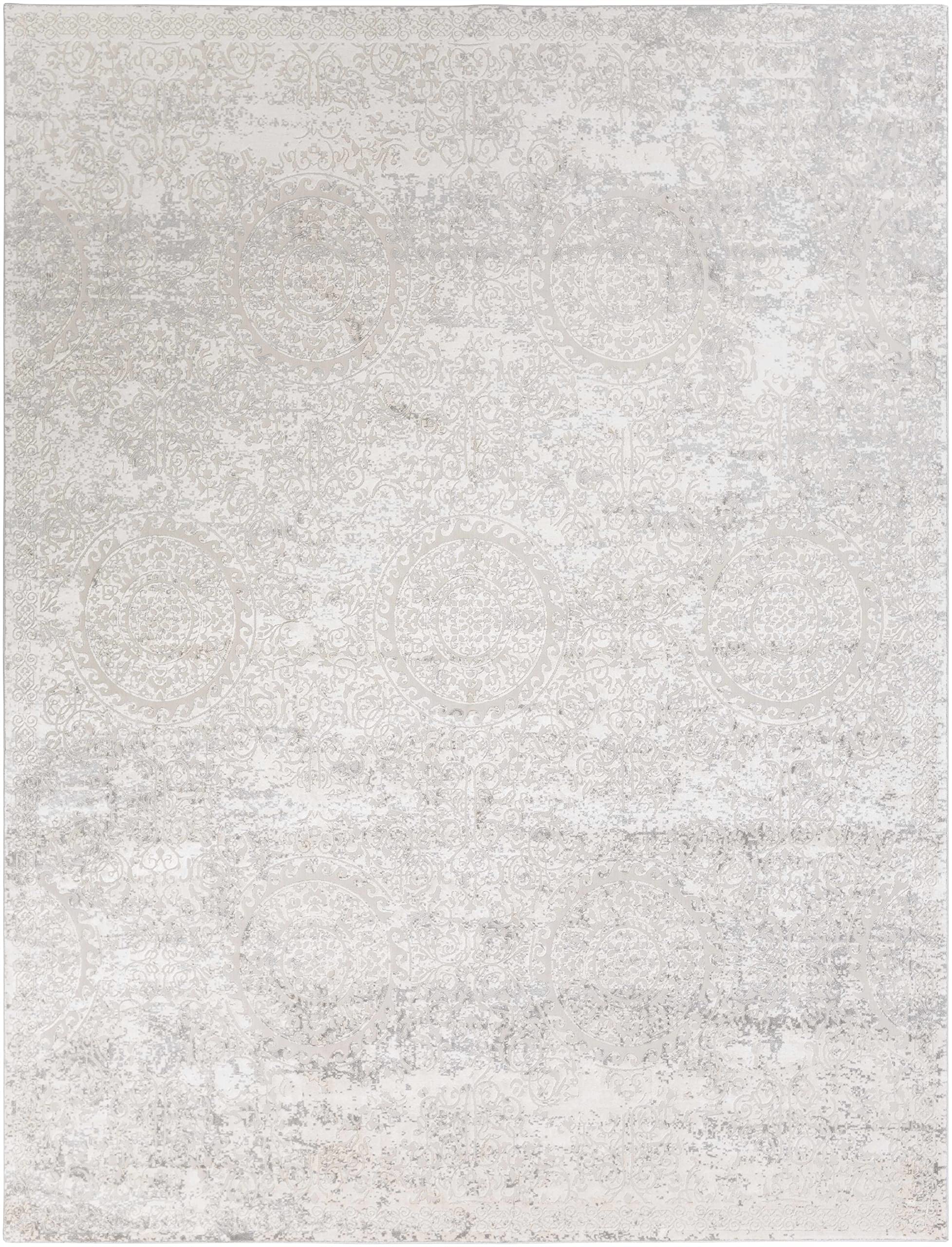 Frankston Traditional Gray Ivory 10' x 14' Area Rug for Living Room & Bedroom - Soft Modern Home Decor - Perfect for Cozy Spaces, Family Gatherings & Stylish Interior Design