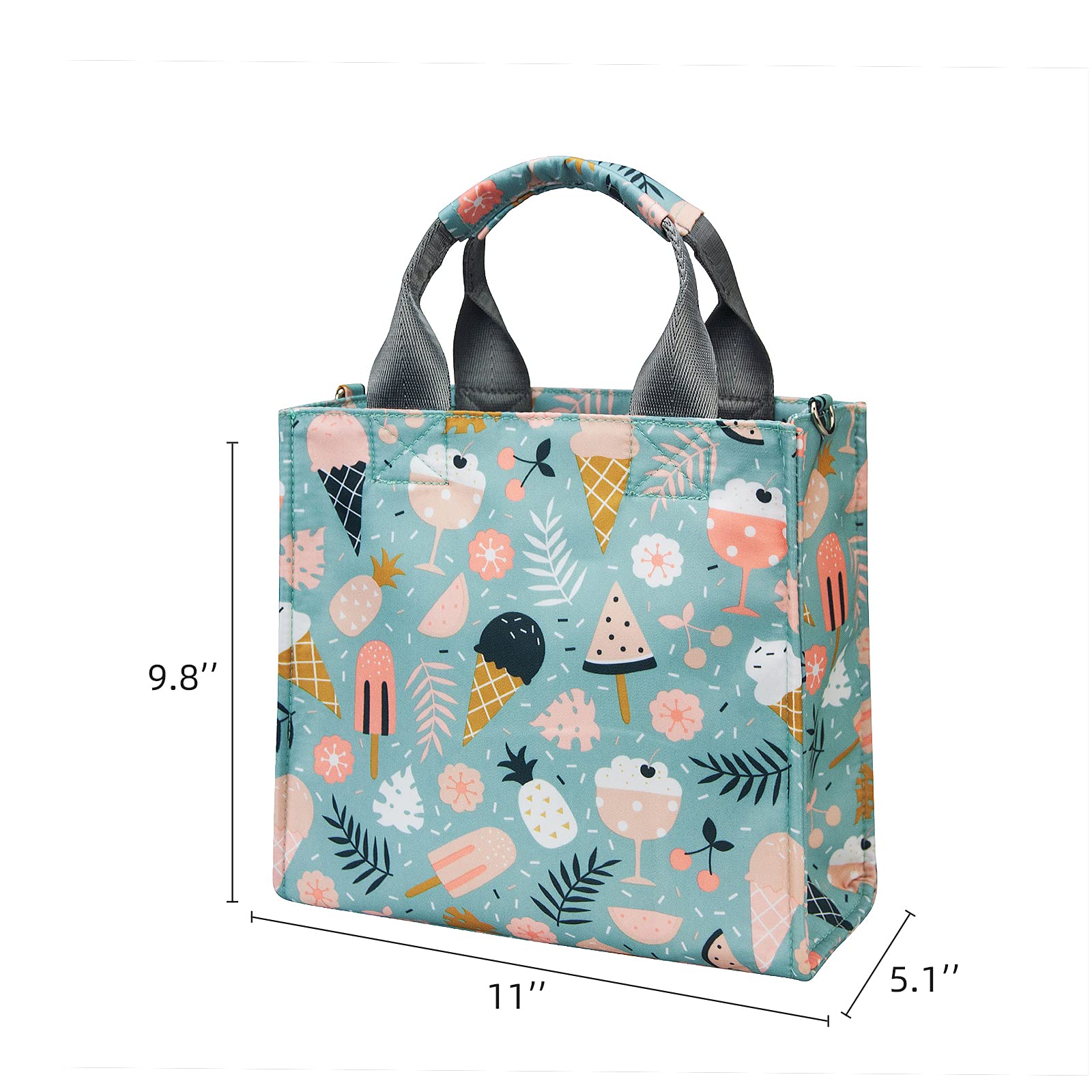 Waterproof Small Diaper Bag for Travel - Mini Crossbody Tote with Multiple Pockets | Lightweight Baby Essentials Organizer for Moms | Perfect for Daycare, Shopping & Family Outings (Cartoon Dessert Design)
