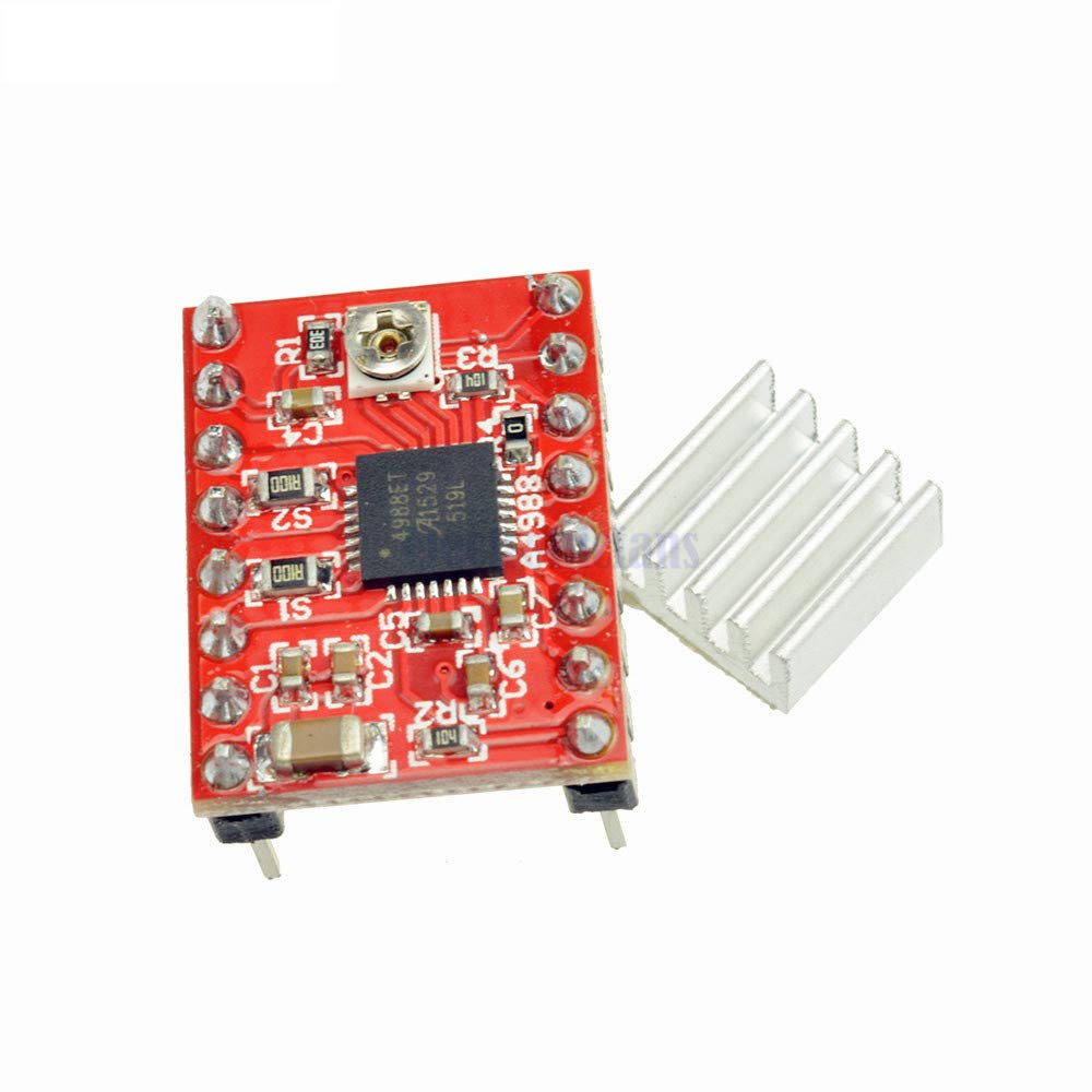 5Pcs A4988 Stepper Motor Driver Board Module with Heatsink - Compatible with Arduino, Reprap, and 3D Printers - Perfect for DIY Robotics, CNC Machines, and 3D Printing Projects