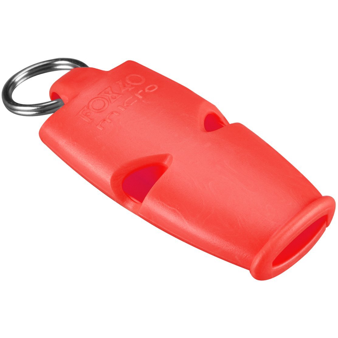 Fox 40 Micro Whistle - Red - Loud Safety Whistle for Coaches, Referees, Sports & Outdoor Activities - Perfect for Soccer, Football, Running & Emergency Situations