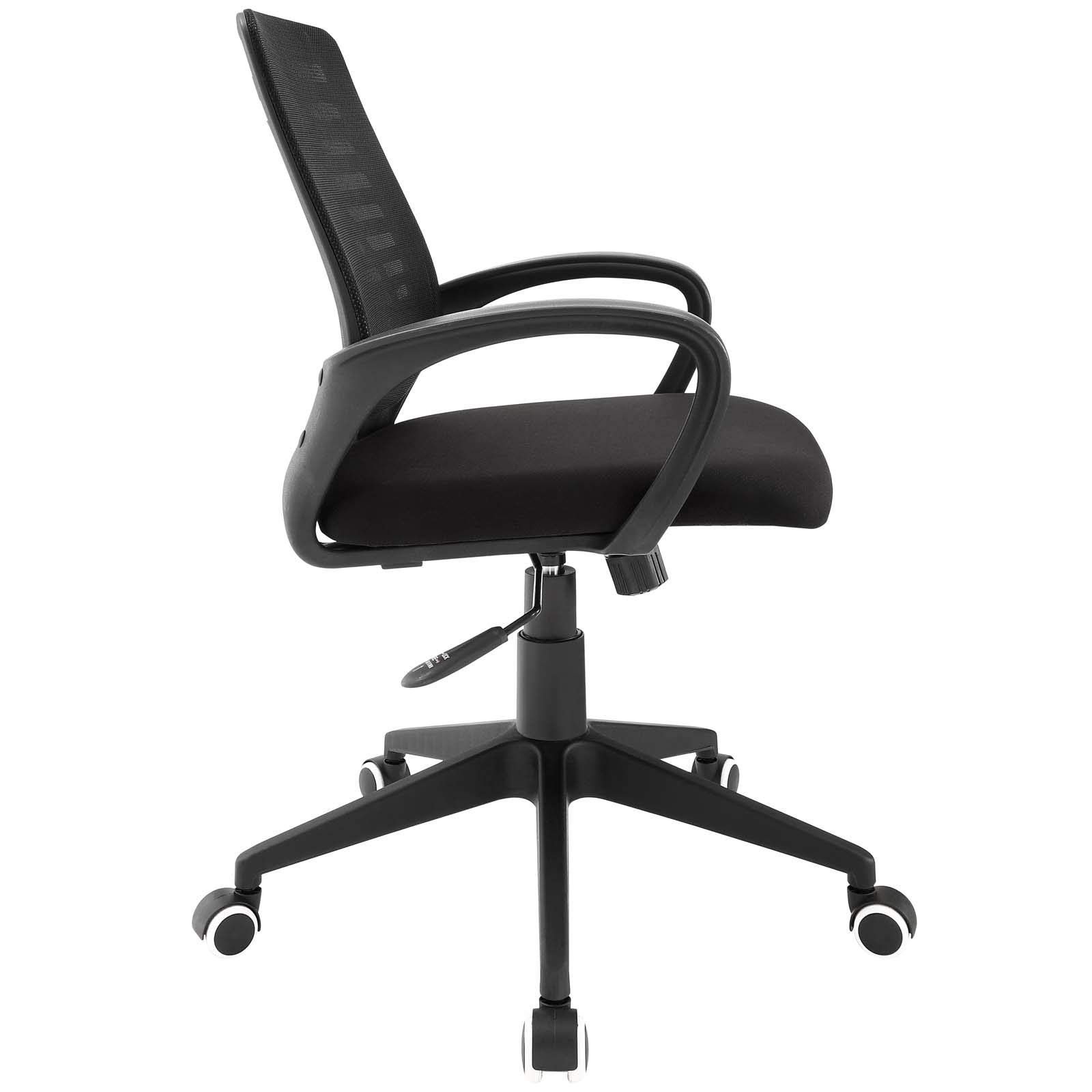 Modway Ardor Black Mesh Ergonomic Office Chair - Adjustable Height, Lumbar Support for Home & Office Workspace - Comfortable Computer Desk Chair for Long Hours Sitting