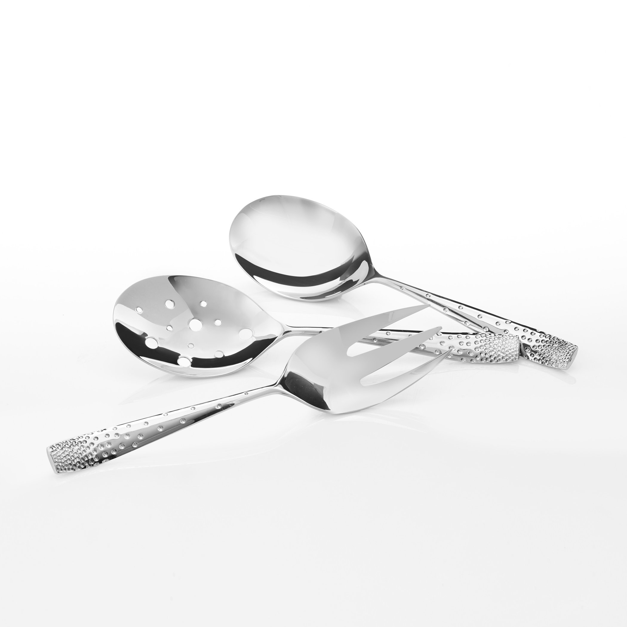 Nambe Dazzle 45-Piece Stainless Steel Flatware Set - Service for 8 with Butter Knives & Sugar Spoons | 18/10 Mirror Polish Silverware Cutlery Set | Dishwasher Safe | Perfect for Dinner Parties, Weddings & Upscale Dining