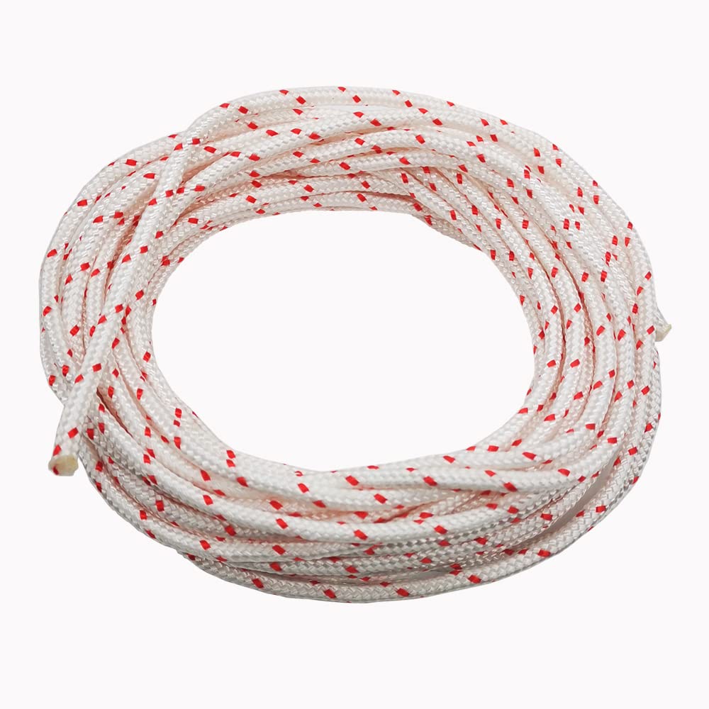 ZLKSKER 10M x 5.0mm Recoil Starter Pull Cord - Universal Replacement for Generators, Lawn Mowers, Trimmers, Brush Cutters & Chainsaws | Durable Engine Starter Rope for Outdoor Power Equipment Maintenance & Repair