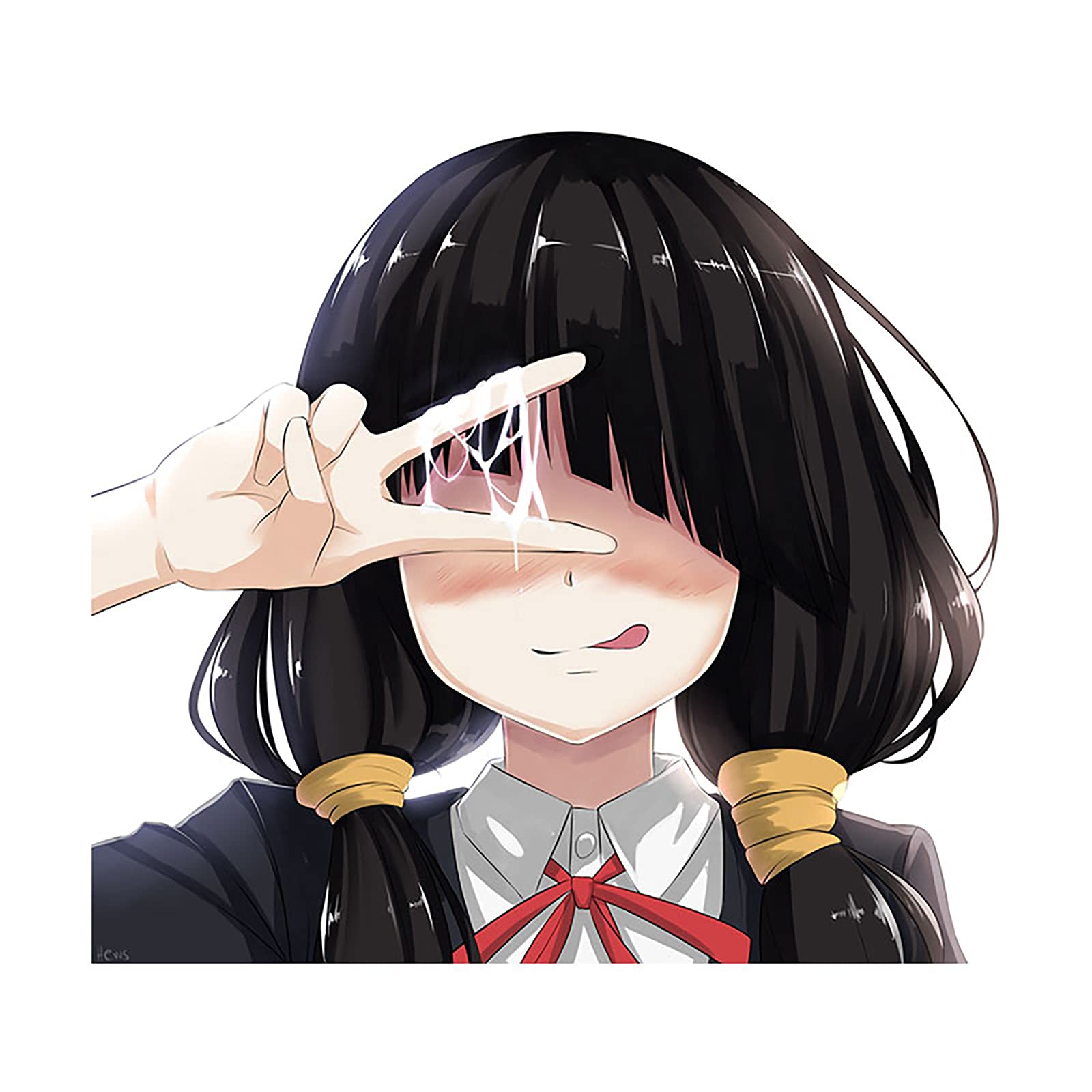 BLKUOPAR 5.1'' Tokisaki Kurumi Anime Car Sticker Vinyl Peeker Waterproof Decal for Windows Windshield DIY Decoration Graphics, Perfect for Cars, Laptops, and Home Decor