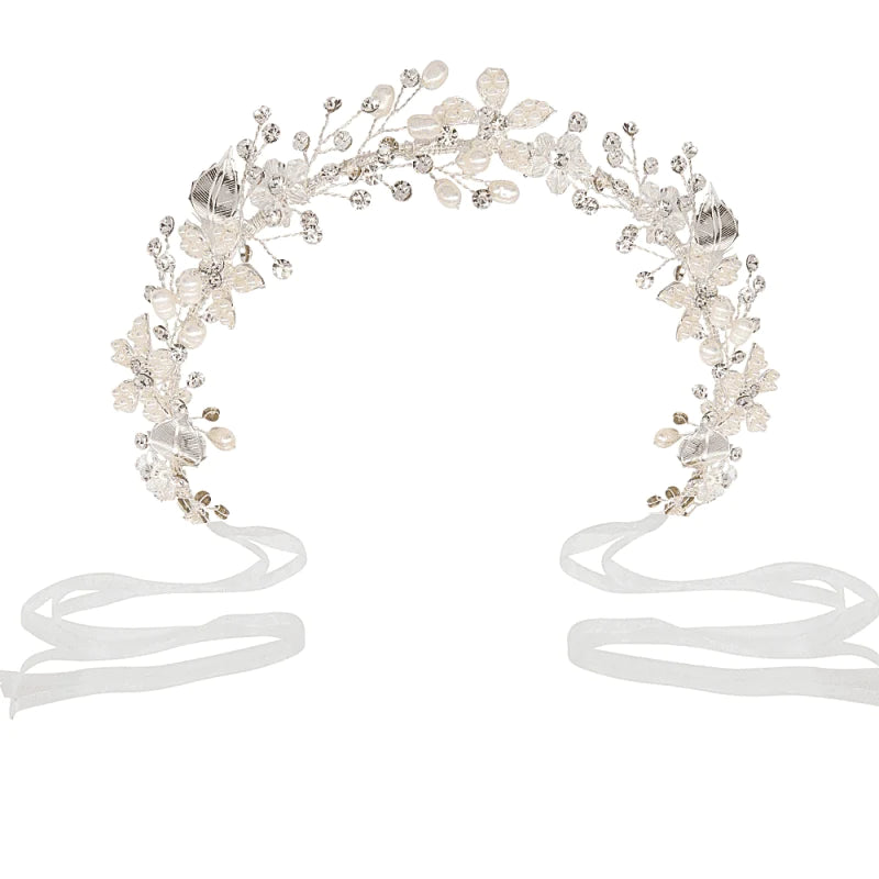 Elegant Floral Wedding Dress Belt with Crystals and Pearls - A7900 | Bridal Sash for Wedding Gown, Bridesmaid Dresses & Formal Occasions