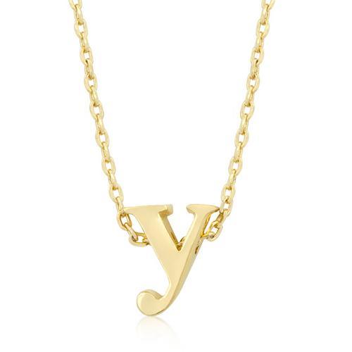 Golden Initial Y Pendant Necklace for Women - 14K Gold Plated Letter Y Charm Jewelry Gift for Her - Perfect for Birthdays, Anniversaries & Everyday Elegance