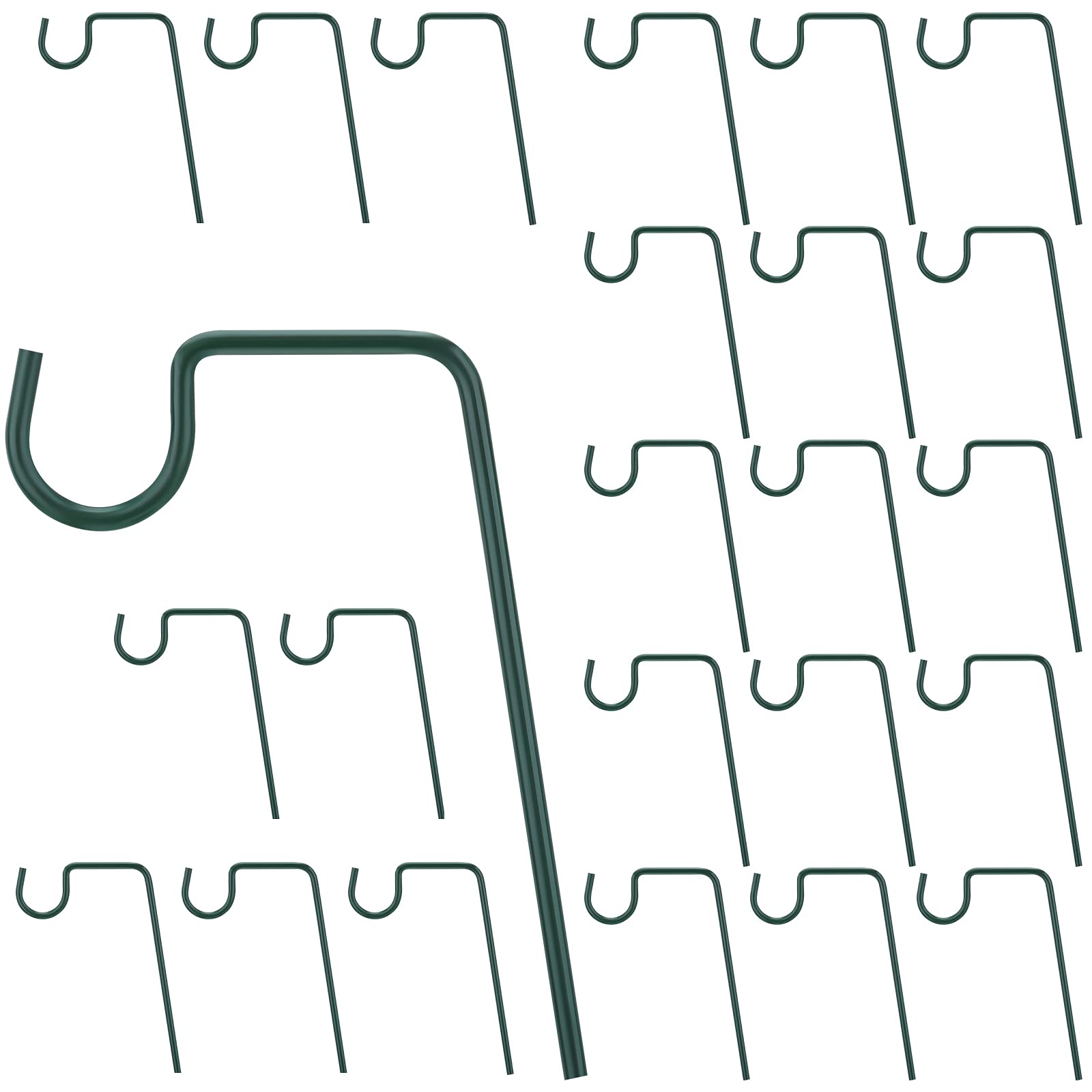 Heavy Duty Stainless Steel Gutter Hooks - 120pcs Green for Christmas Lights