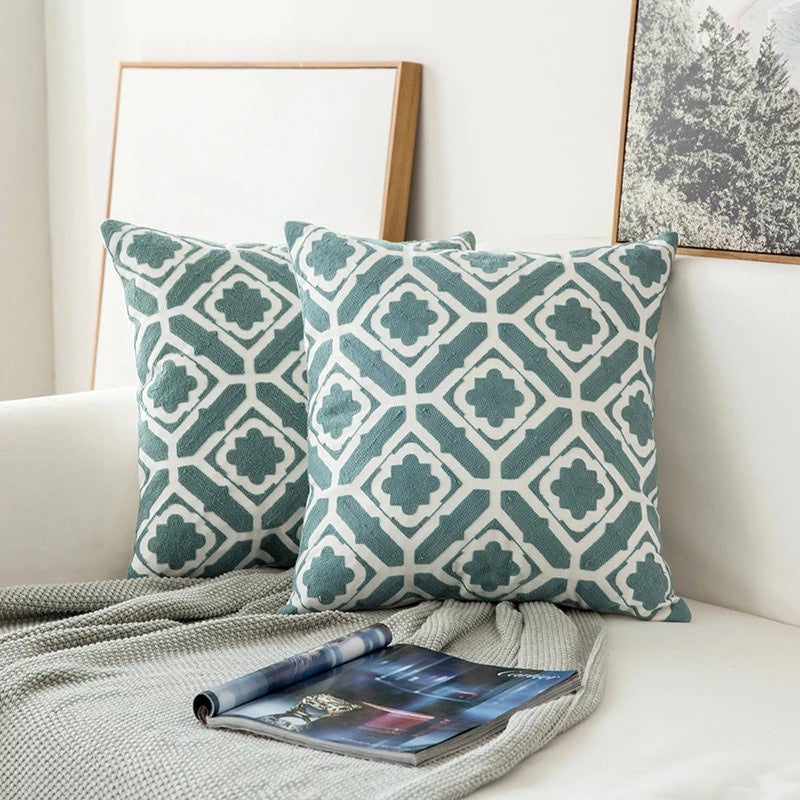 Sage Green Decorative Cushion Cover - Soft Bohemian Pillow Case for Sofa, Bed, Chair - Home Decor & Living Room Accessories